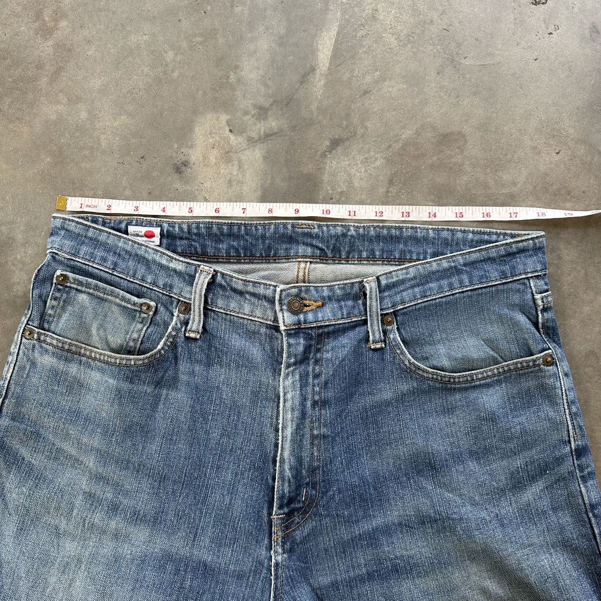 Japanese Brand Vintage Edwin Distressed Faded Denim Jean Pant W35 Size US 35 - 7 Thumbnail