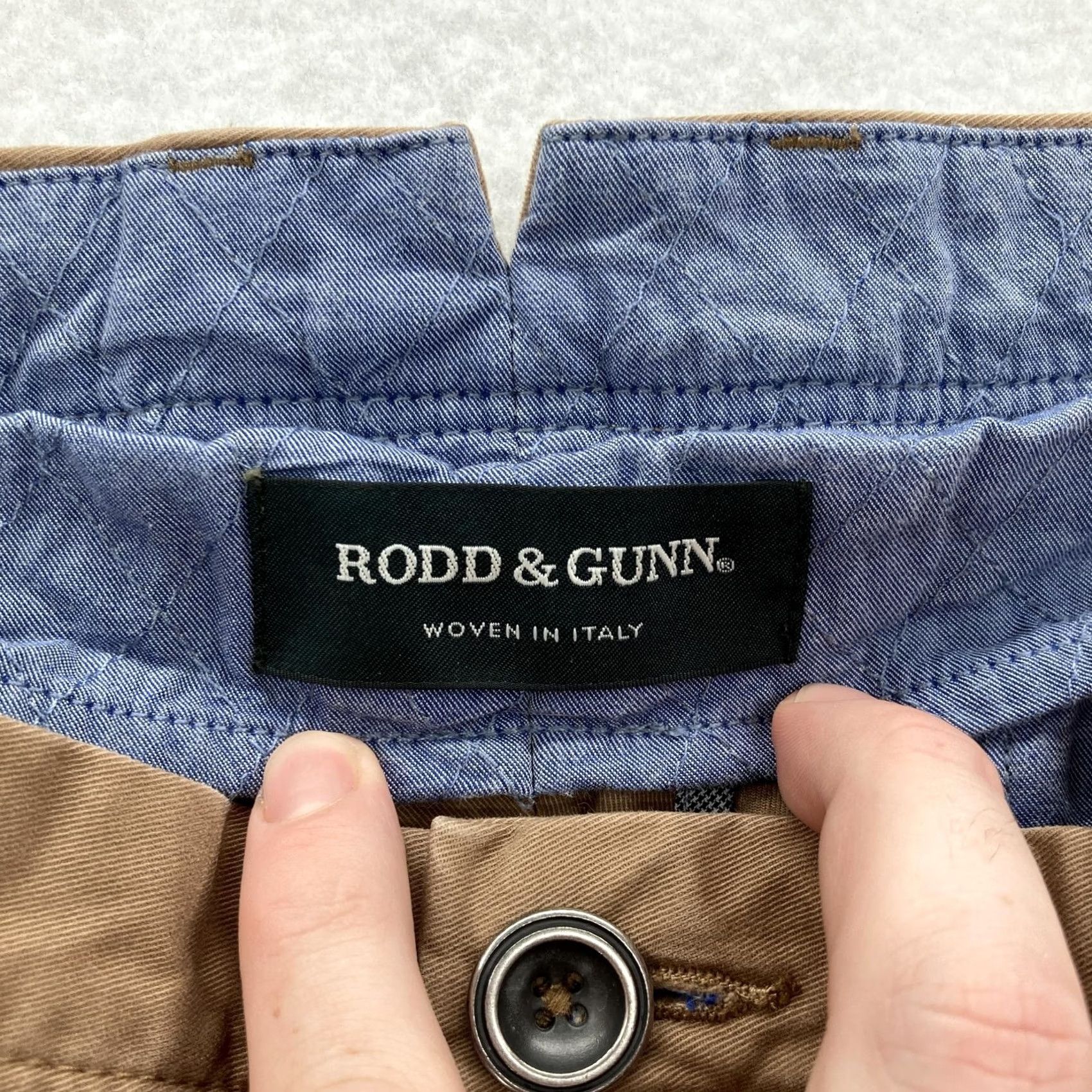 Rodd & Gunn Rodd & Gunn Mens Pants Chino Stretch Flat Front Twill Custom Fit 38L Brown Khaki Size US 38 / EU 54 - 4 Thumbnail