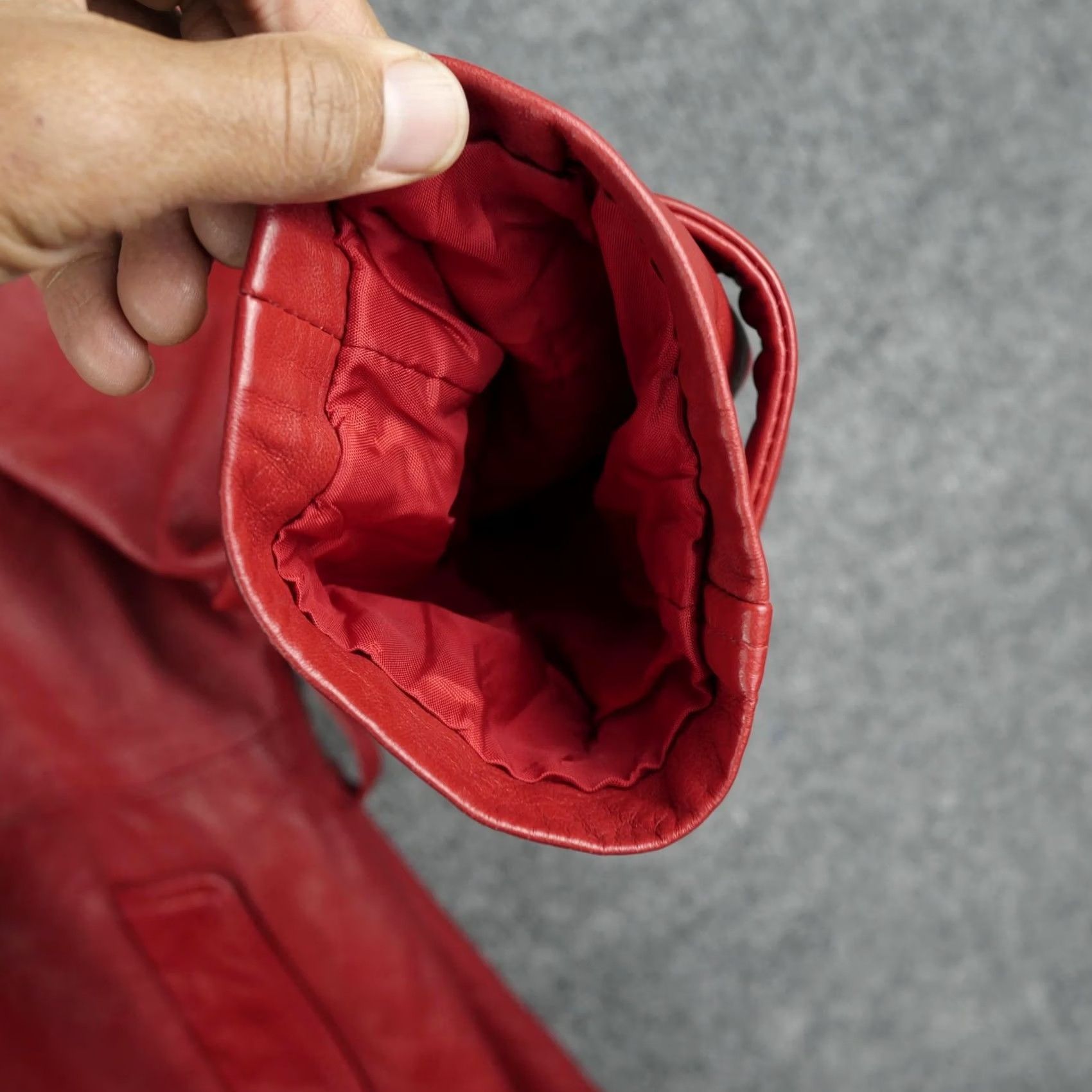 Epaulet VINTAGE Vakko Coat Womens Medium Red Leather Trench Epaulets Pockets Made USA Size M / US 6-8 / IT 42-44 - 5 Thumbnail