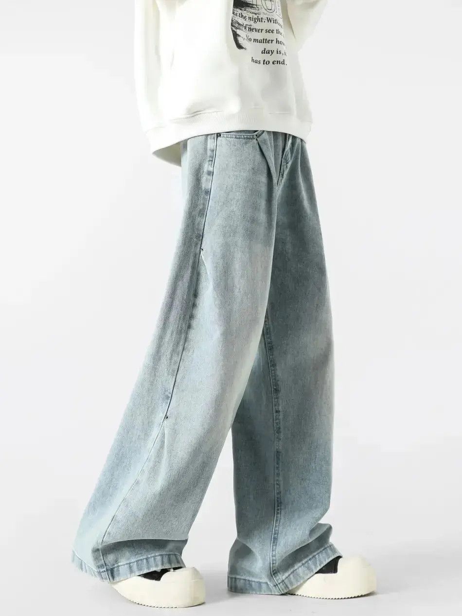 Japanese Brand Retro loose wide leg slightly flared jeans Size US 32 / EU 48 - 2 Thumbnail