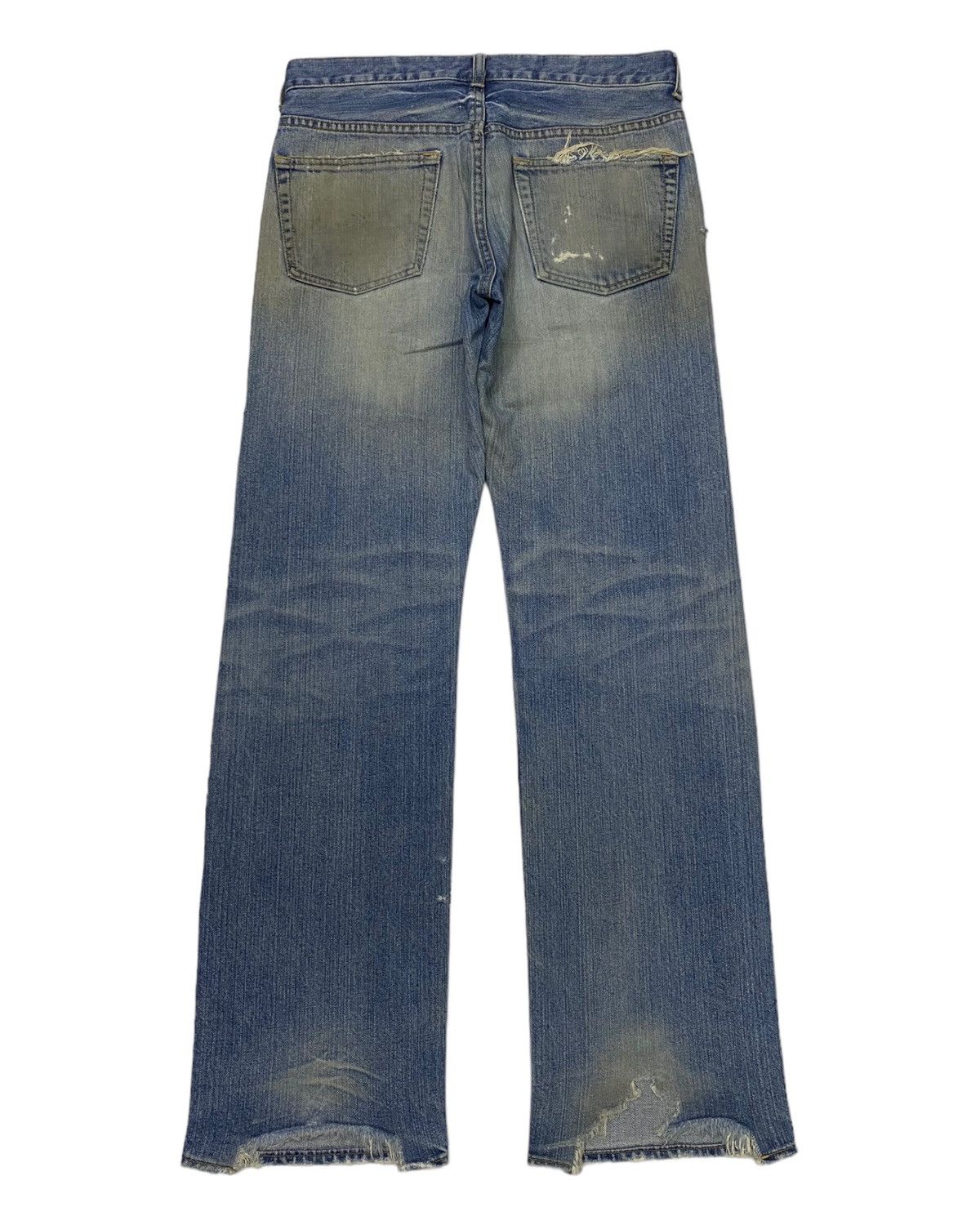 Takeo Kikuchi RARE🔥ARCHIVE TAKEO KIKUCHI DISTRESSED DENIM JEANS Size US 31 - 2 Thumbnail