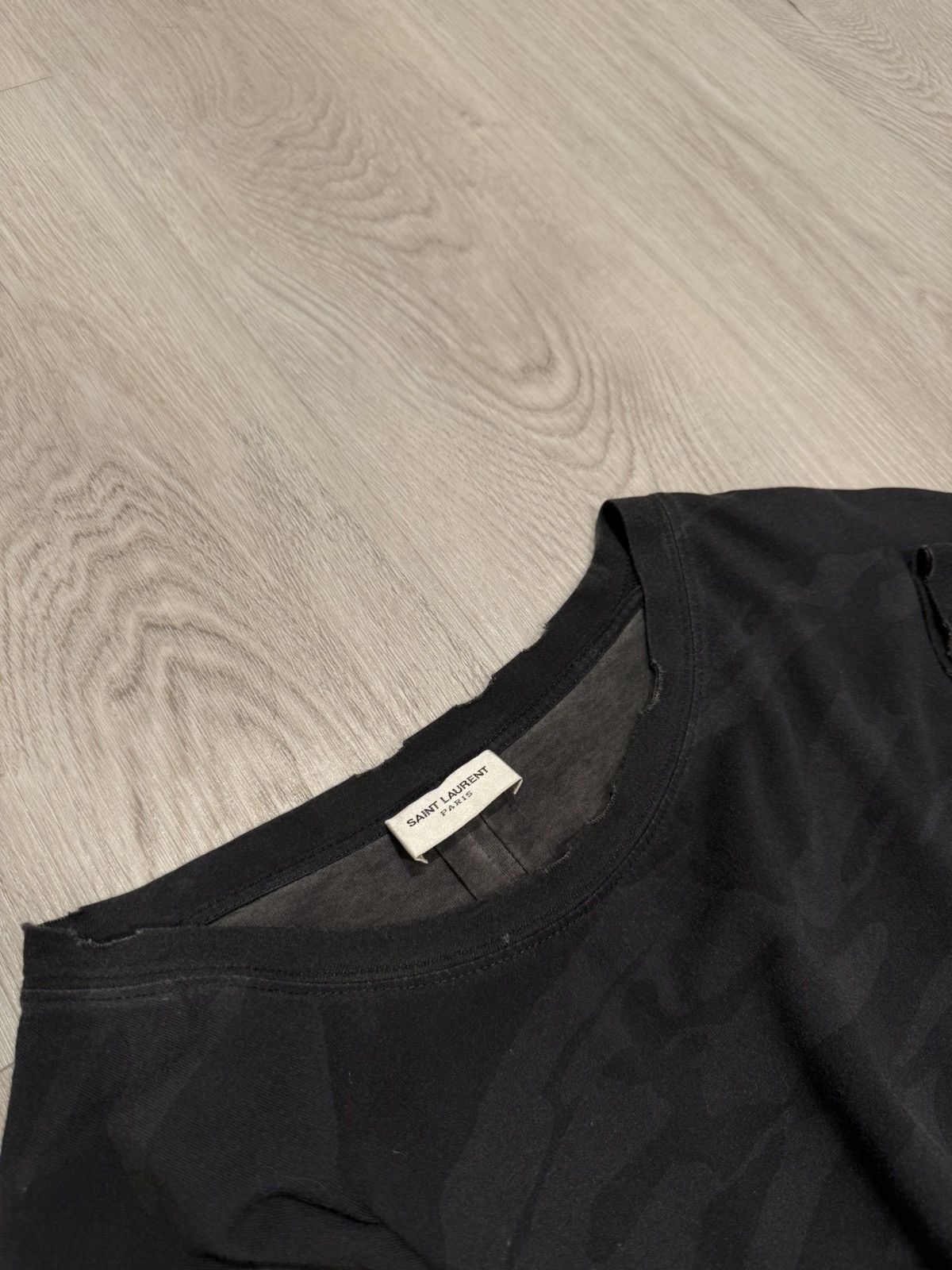 Saint Laurent Paris s/s 2016 greyscale camo pocket tee!!! Size US L / EU 52-54 / 3 - 6 Thumbnail