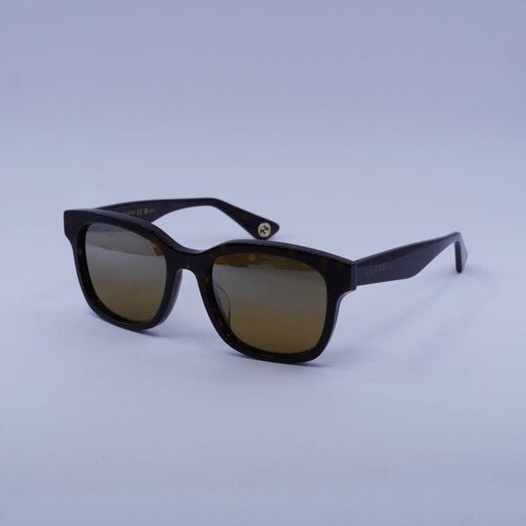 Gucci Gucci GG1639SA 002 Sunglasses Havana Square Frame Size ONE SIZE - 5 Thumbnail