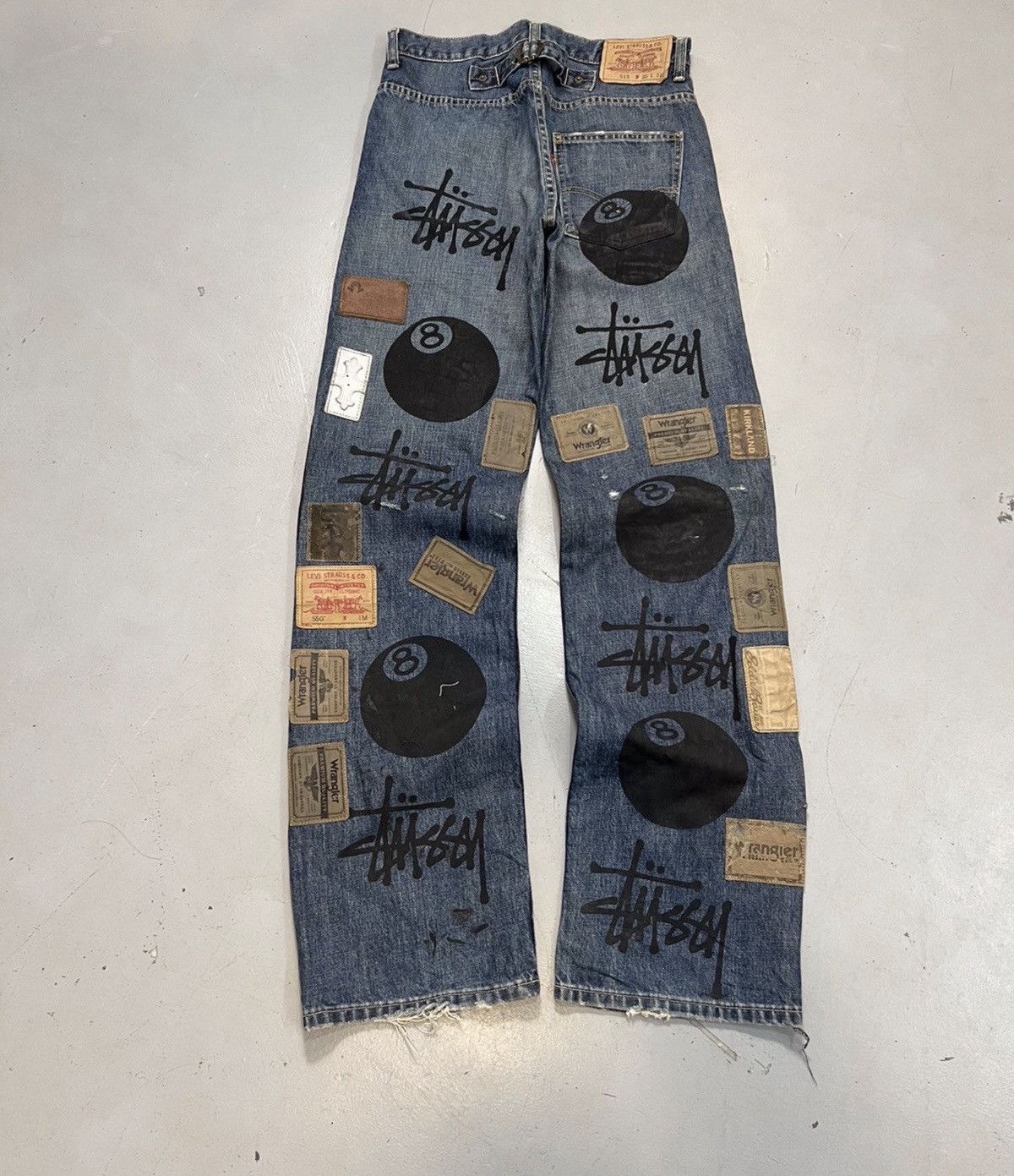 Levi's Vintage levis custome made stussy printed patched denim Size US 28 / EU 44 - 8 Thumbnail