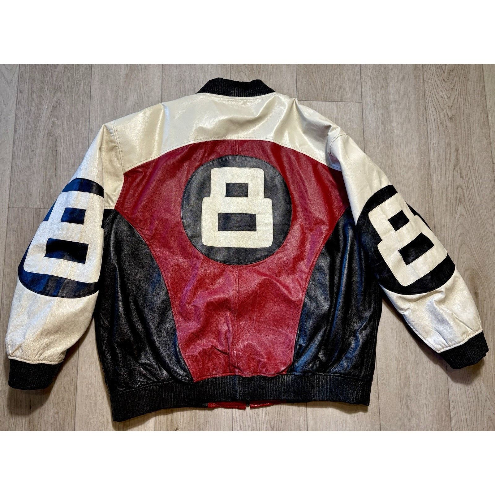 Other David Puddy Seinfeld Style 8 Ball Leather Jacket VTG 3XL Size US XXL / EU 58 / 5 - 1 Thumbnail