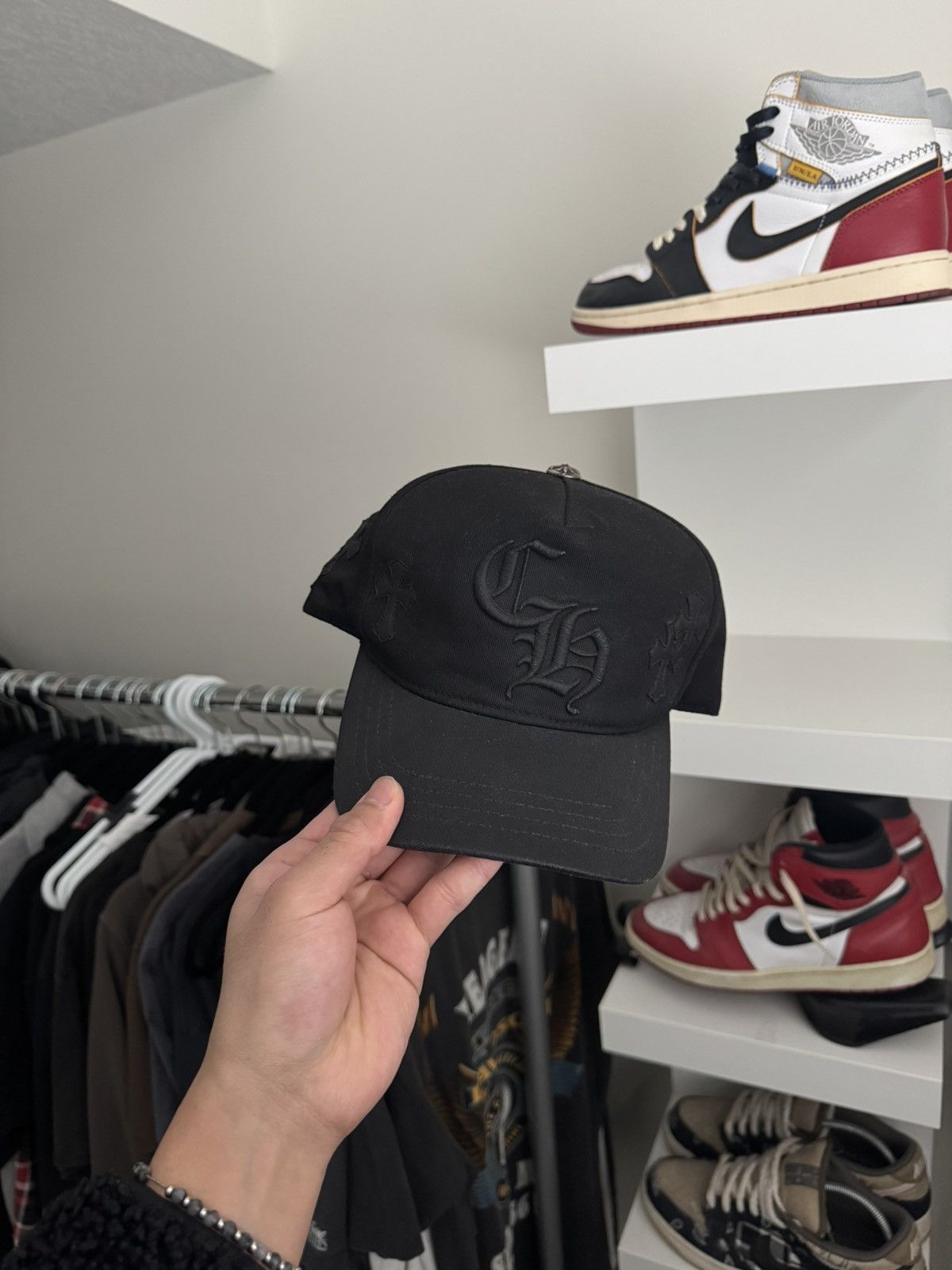 Chrome Hearts Chrome Hearts 5 panel baseball hat with flooded crosses Size ONE SIZE - 1 Thumbnail