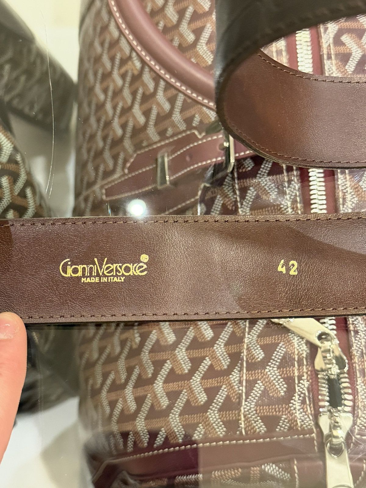 Versace Gianni Versace Brown Belt w/ Gold Buckle Size ONE SIZE - 3 Thumbnail