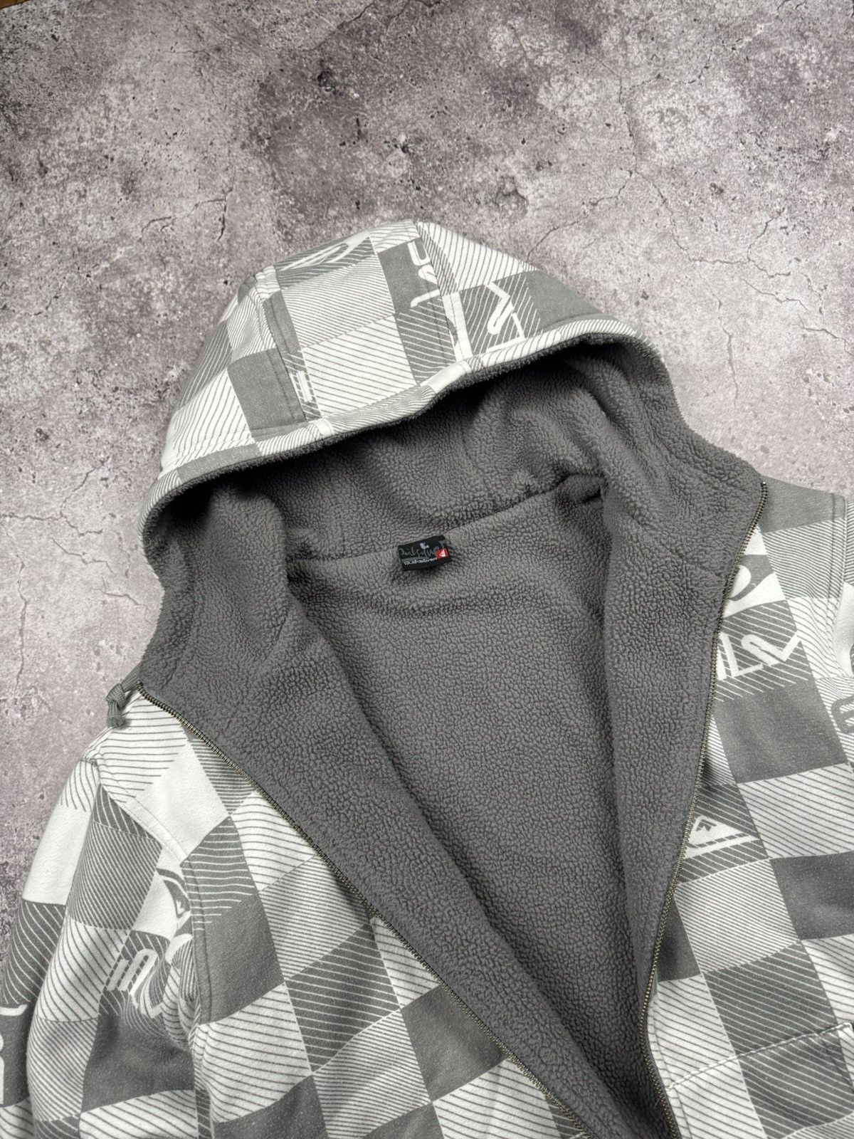 Quiksilver Vintage Y2K Sherpa fur lined Quiksilver zip up hoodie surfer Size US L / EU 52-54 / 3 - 3 Thumbnail
