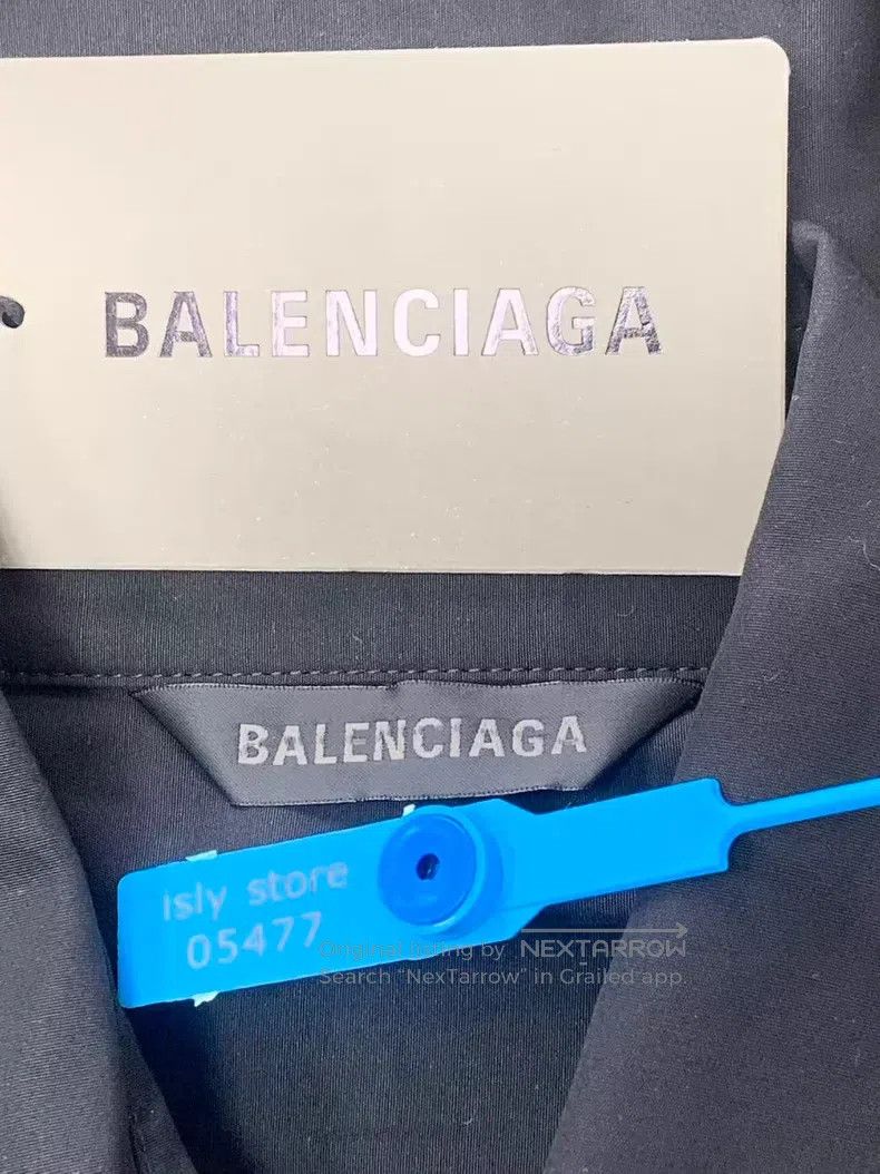 Balenciaga Balenciaga Printed Single Breasted Long Sleeve Shirt Black Size US M / EU 48-50 / 2 - 4 Thumbnail