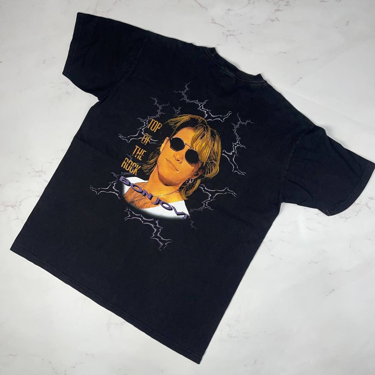 Vintage Vintage X Bon Jovi top of the rock 90s Black Tee Sz XXL Size US XXL / EU 58 / 5 - 8 Thumbnail