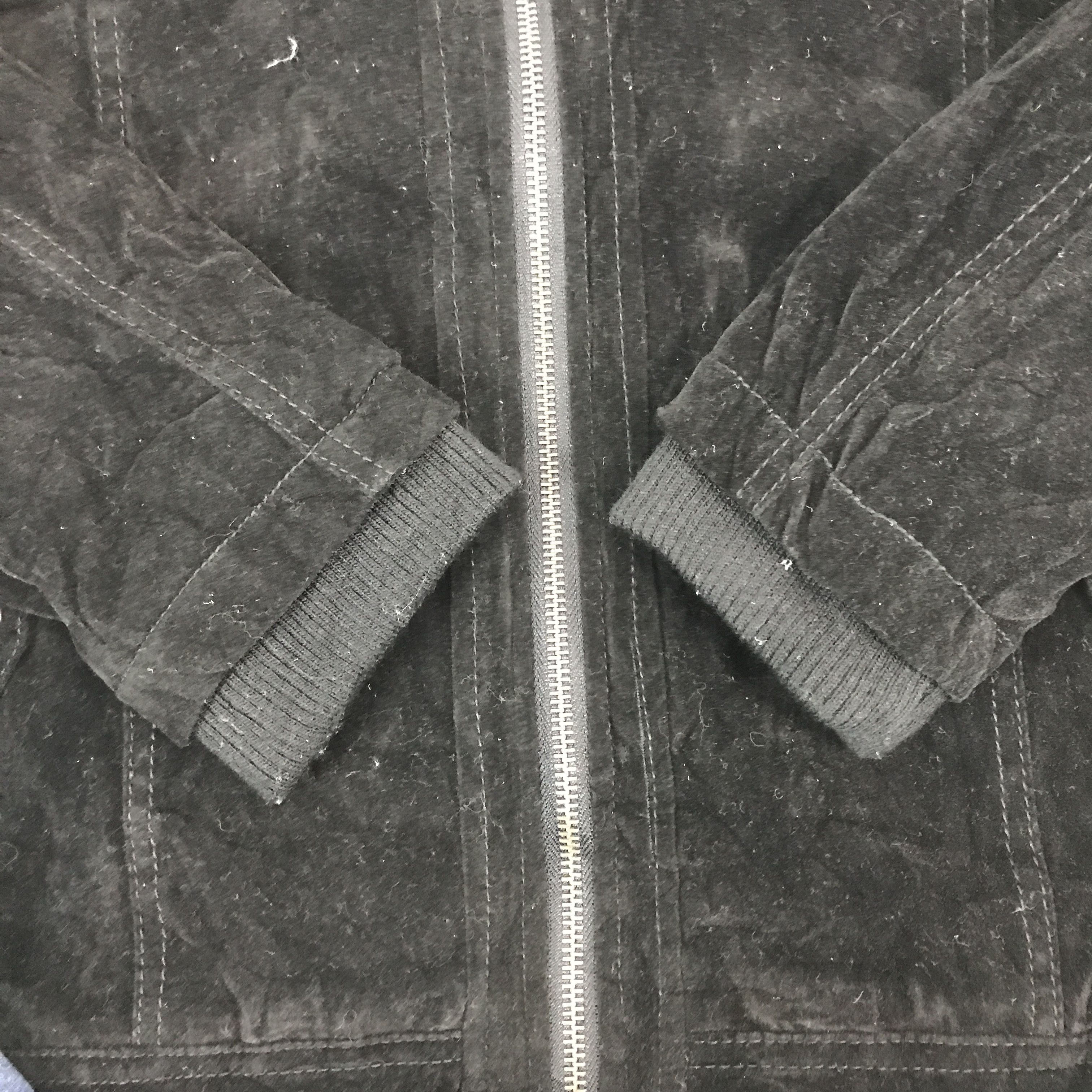 In The Attic × Japanese Brand In The Attic Japan Black Velvet design zipper Jacket Size US L / EU 52-54 / 3 - 7 Thumbnail