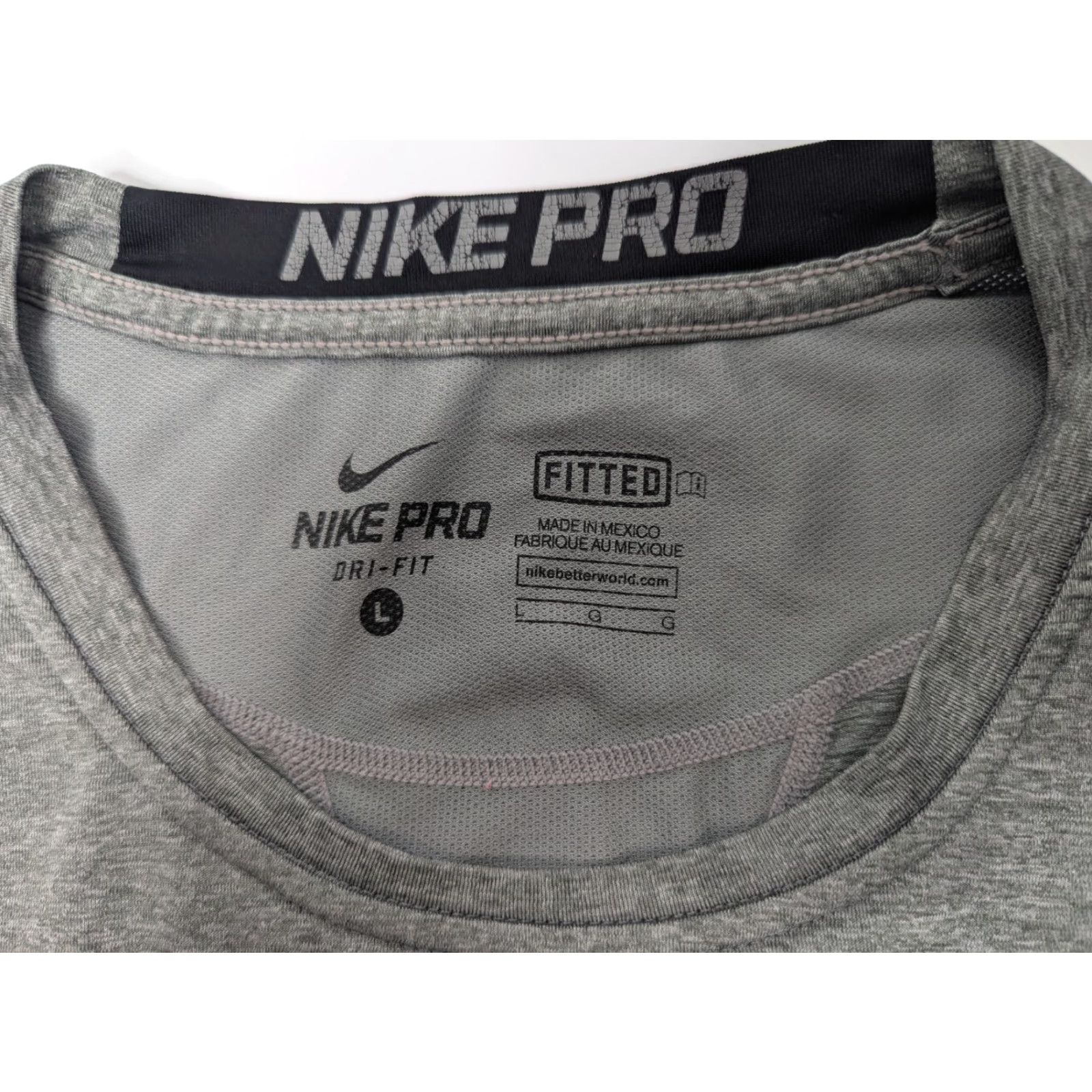 Nike Nike Pro Tank Top Men's Large Sleeveless DriFit Athletic Shirt 703102-091 Gray Pro Size US L / EU 52-54 / 3 - 7 Thumbnail