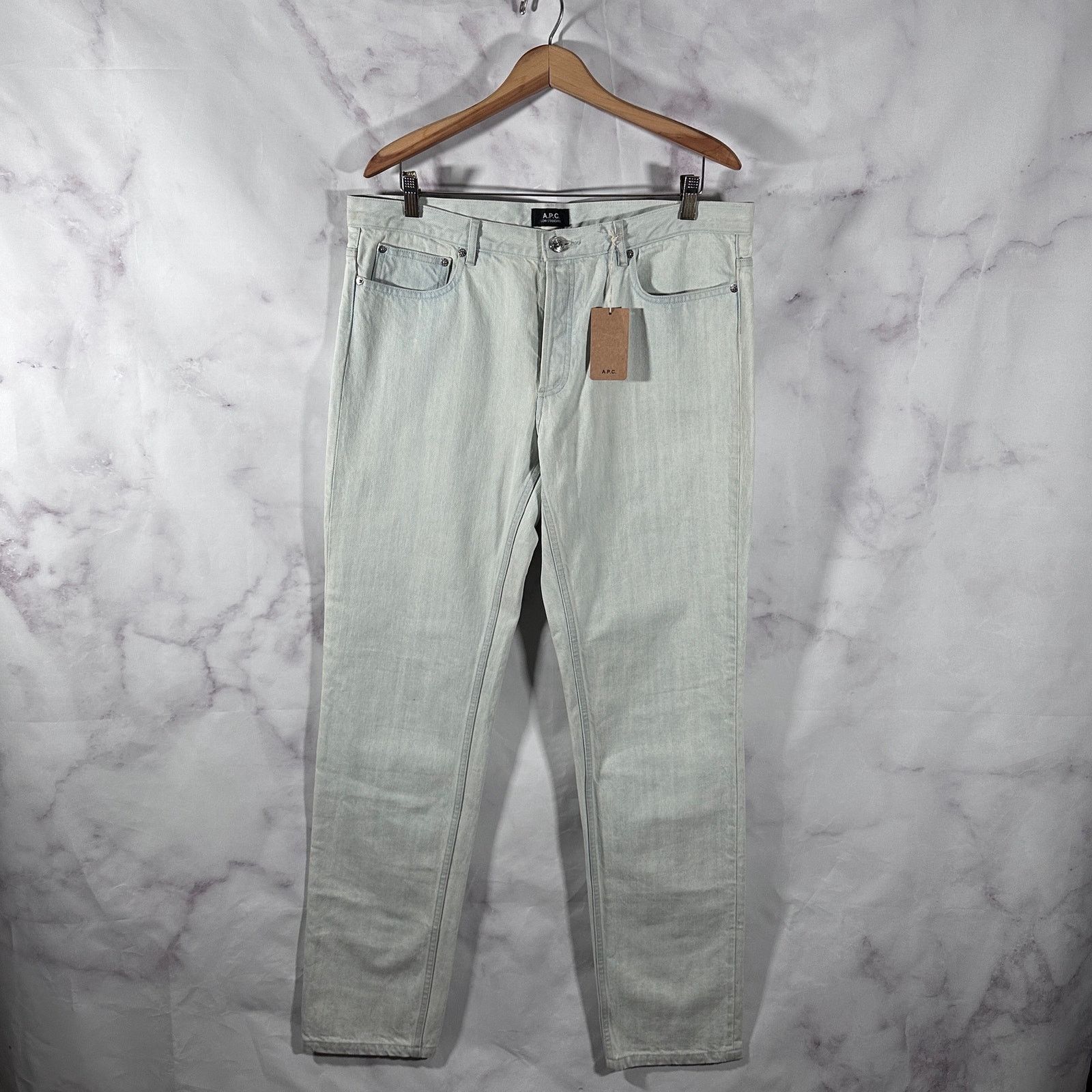 A.P.C. Low Standard Bleached Slim Straight Denim Size US 38 / EU 54 - 1 Thumbnail