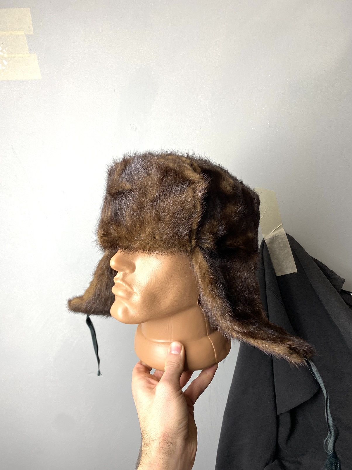 Japanese Brand Vintage Alt Fuzzy Mohair Ushanka USSR Hat Balaclava Size ONE SIZE - 1 Thumbnail