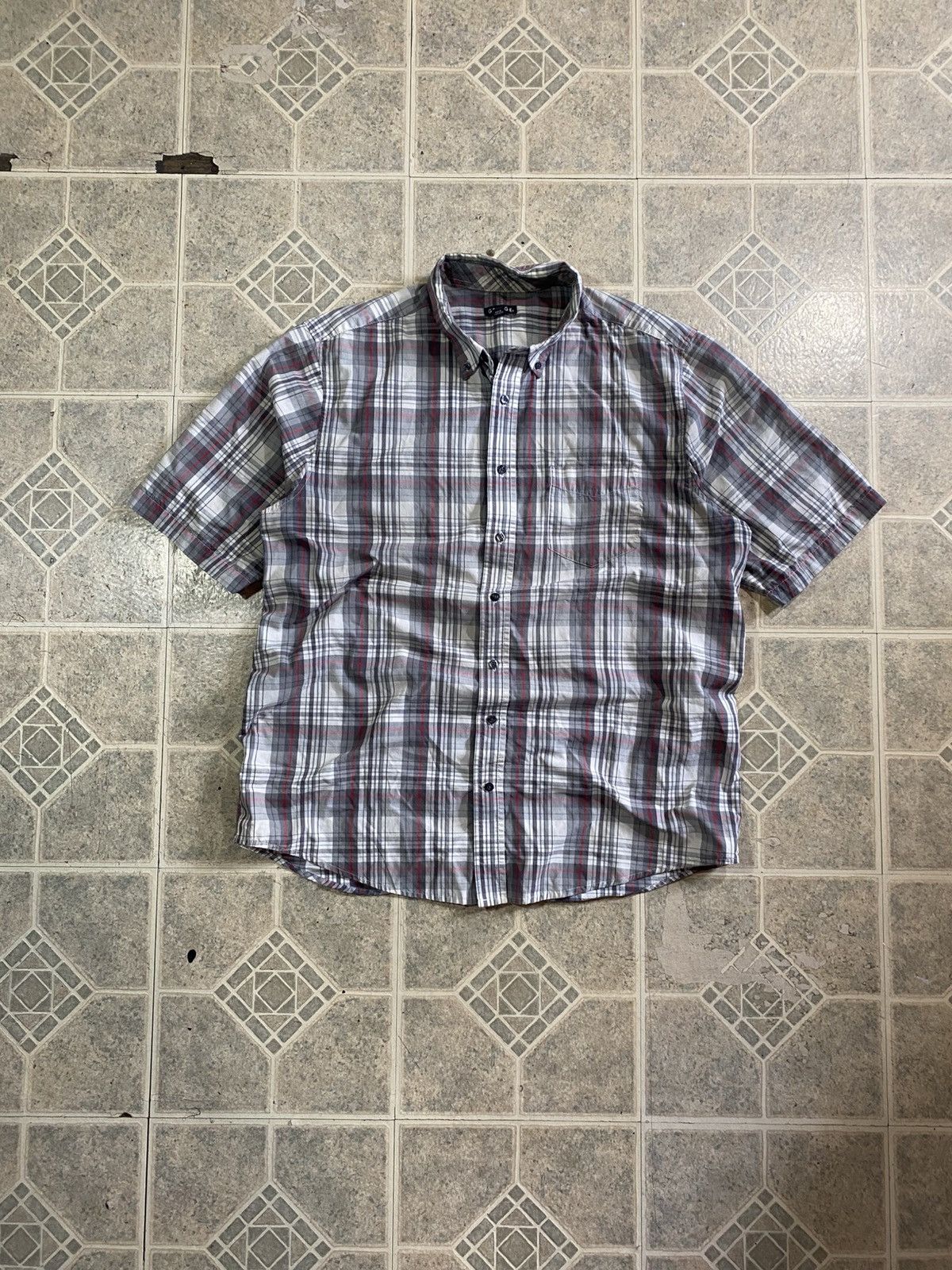 Other Vintage y2k flannel plaid short sleeve button shirt red Size US XL / EU 56 / 4 - 1 Thumbnail