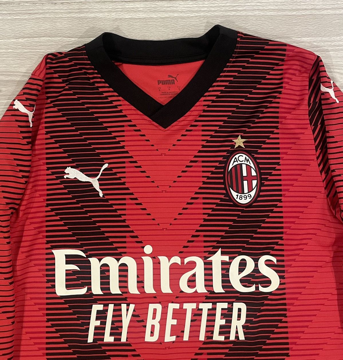 Puma Puma 2023/24 AC Milan Home Soccer Jersey Men’s Size Small Size US S / EU 44-46 / 1 - 2 Thumbnail