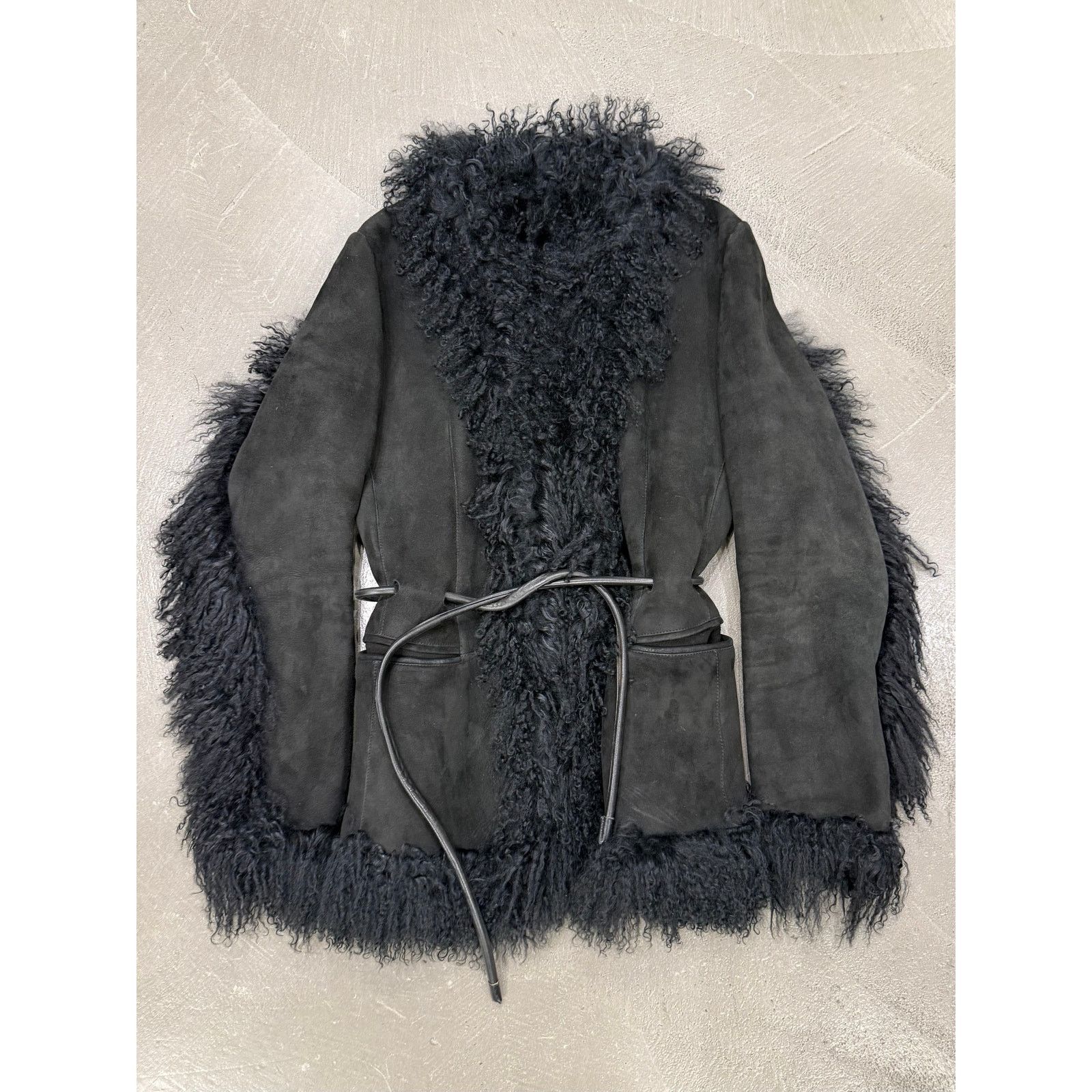 Gucci AW1999 Gucci by Tom Ford Runway mongolian fur leather jacket Size S / US 4 / IT 40 - 1 Thumbnail