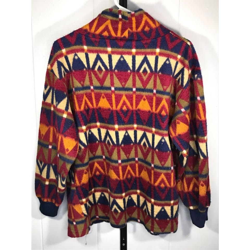 Other Vintage Aztec Fleece Mock Neck Sweatshirt pullover made USA Size US S / EU 44-46 / 1 - 2 Thumbnail