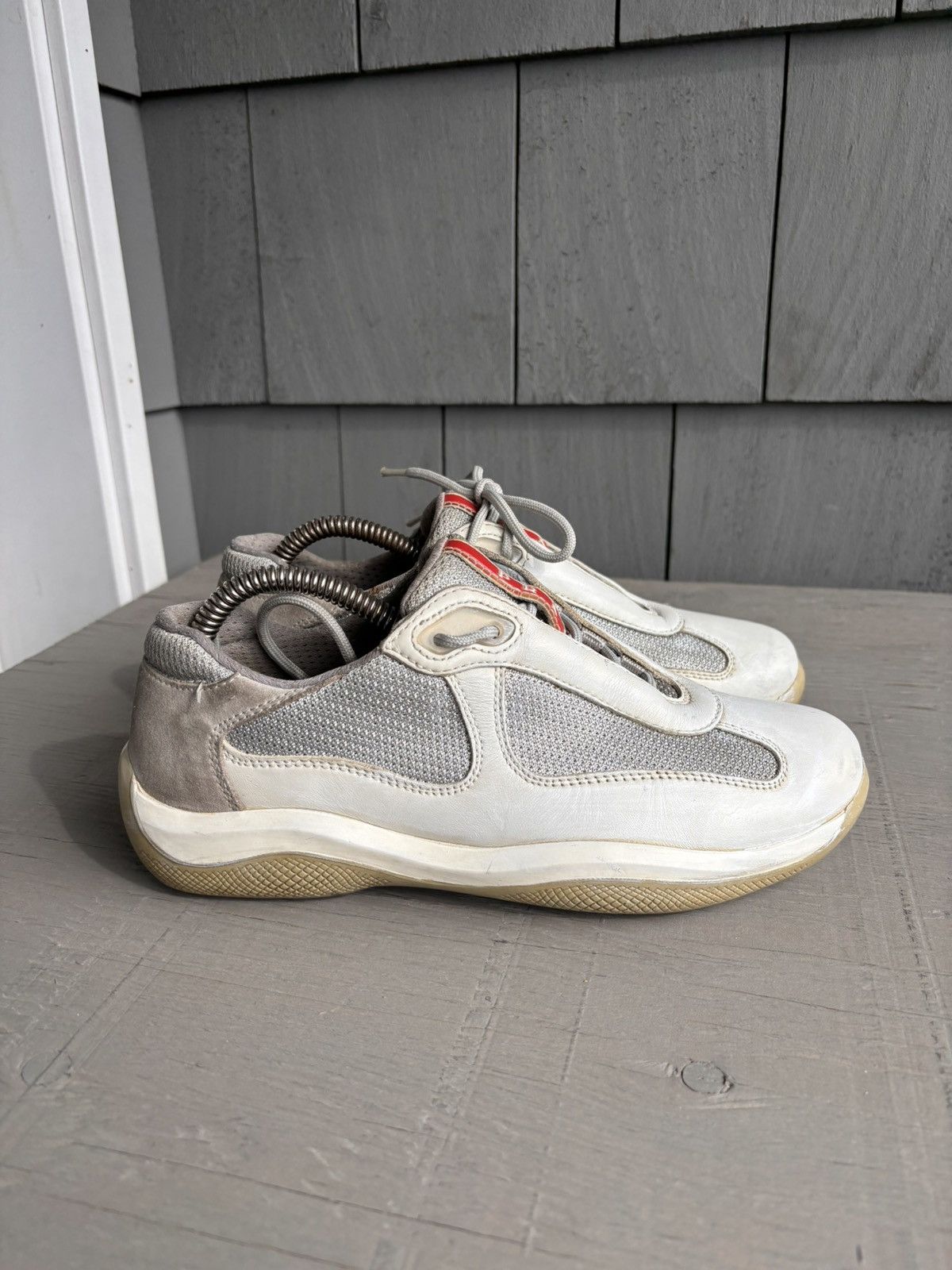 Prada × Vintage Vintage Prada Americas Cup Sneakers 3163 Linea Rossa Size US 6.5 / IT 36.5 - 2 Thumbnail