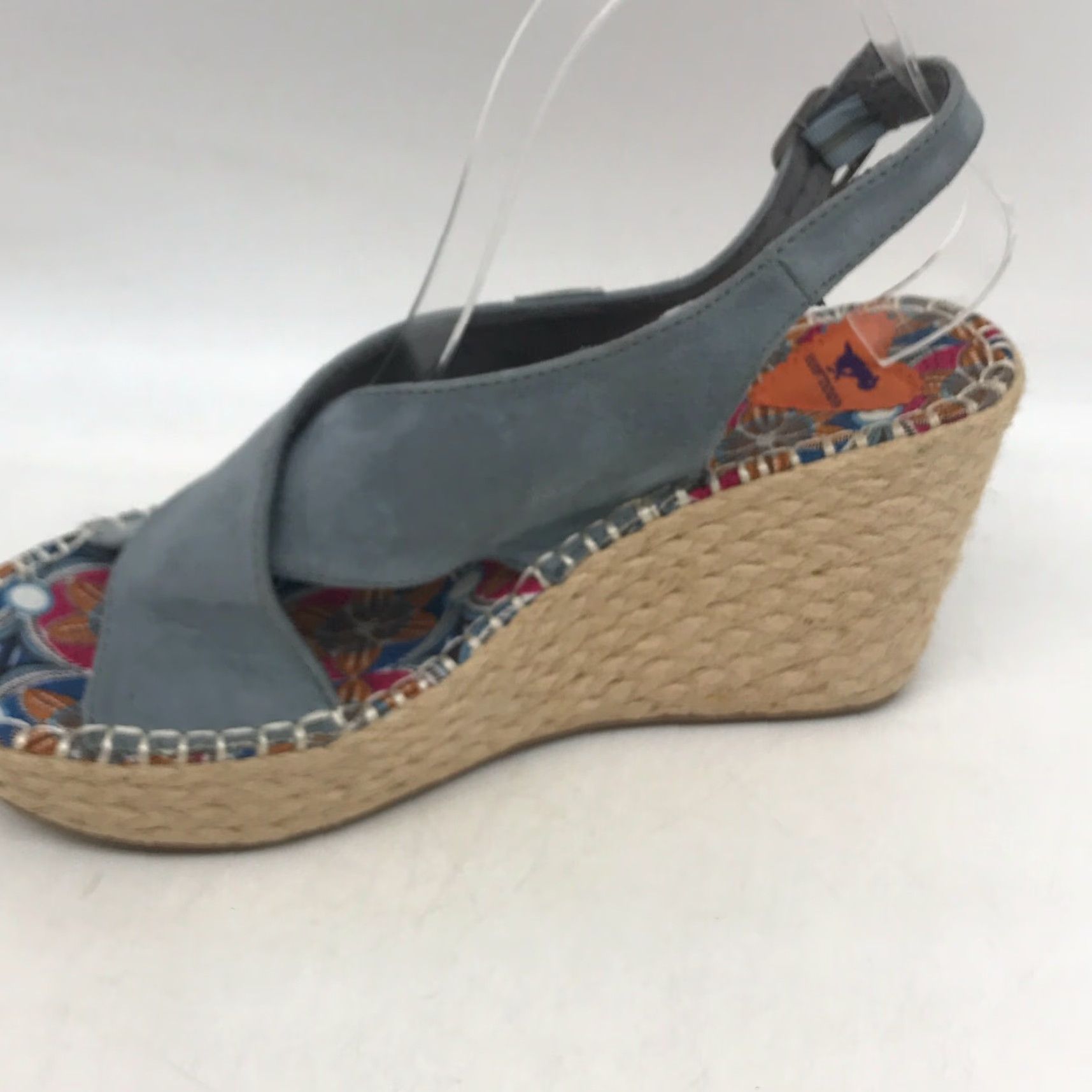 Vintage VINTAGE Rocket Dog Womens Blue Suede Sling Back Espadrille Wedge Heel Sandals Size 9 Size US 9 / IT 39 - 3 Thumbnail