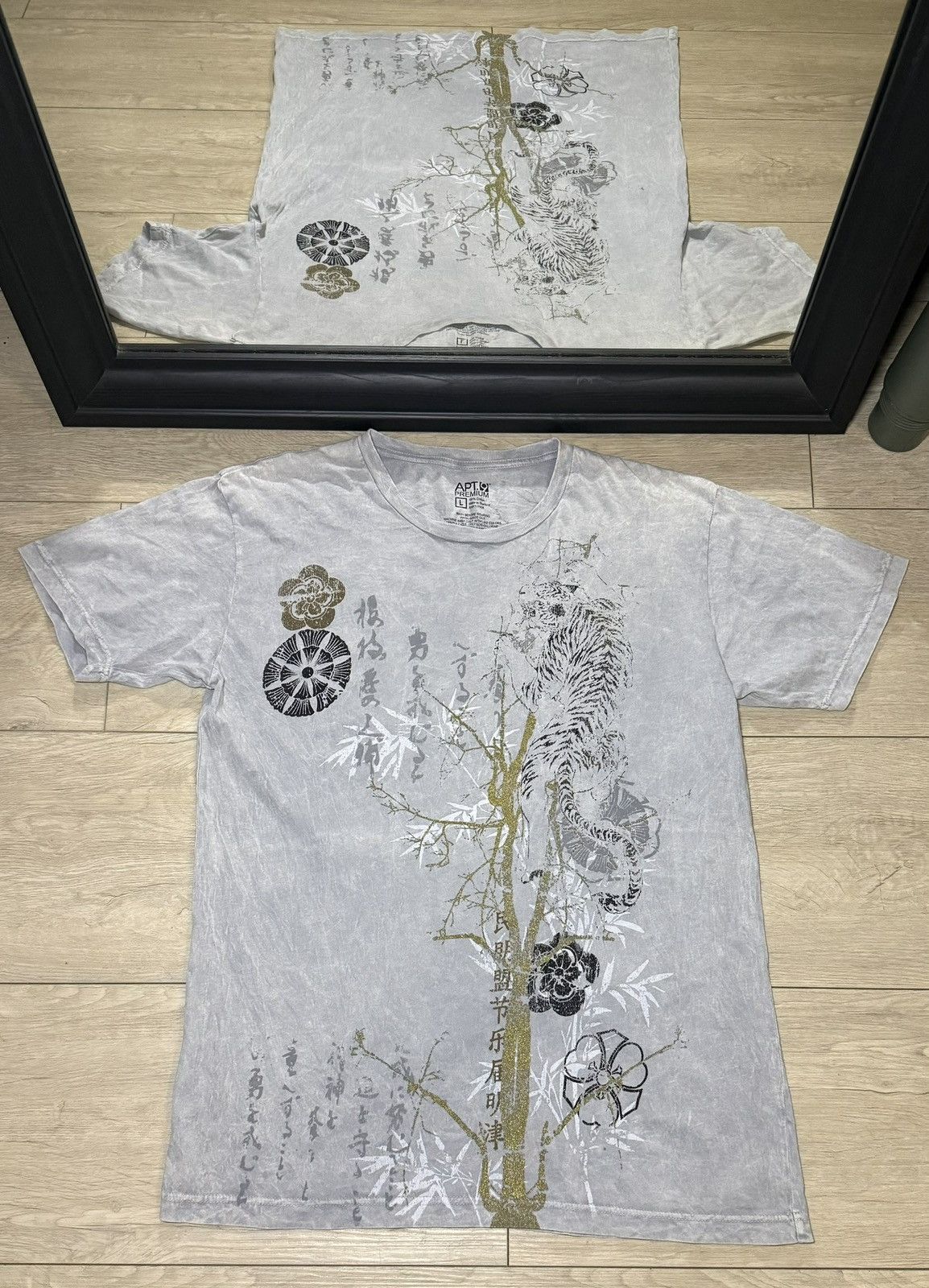 Ed Hardy Y2K 2000s Apt 9 Golden Japanese Tiger Flower All Over Print Size US L / EU 52-54 / 3 - 1 Thumbnail