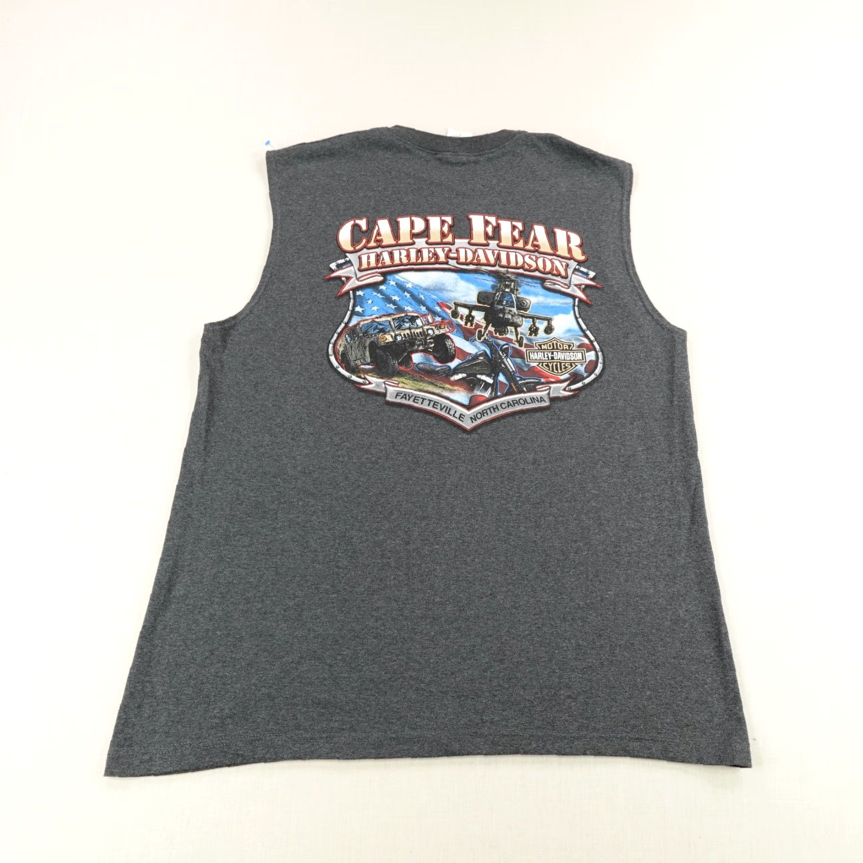 Harley Davidson Harley-Davidson Shirt Men L Gray Sleeveless Tank Top Biker Motorcycle Crew Neck Graphic Print T-Shirt 90s? Size US L / EU 52-54 / 3 - 5 Thumbnail