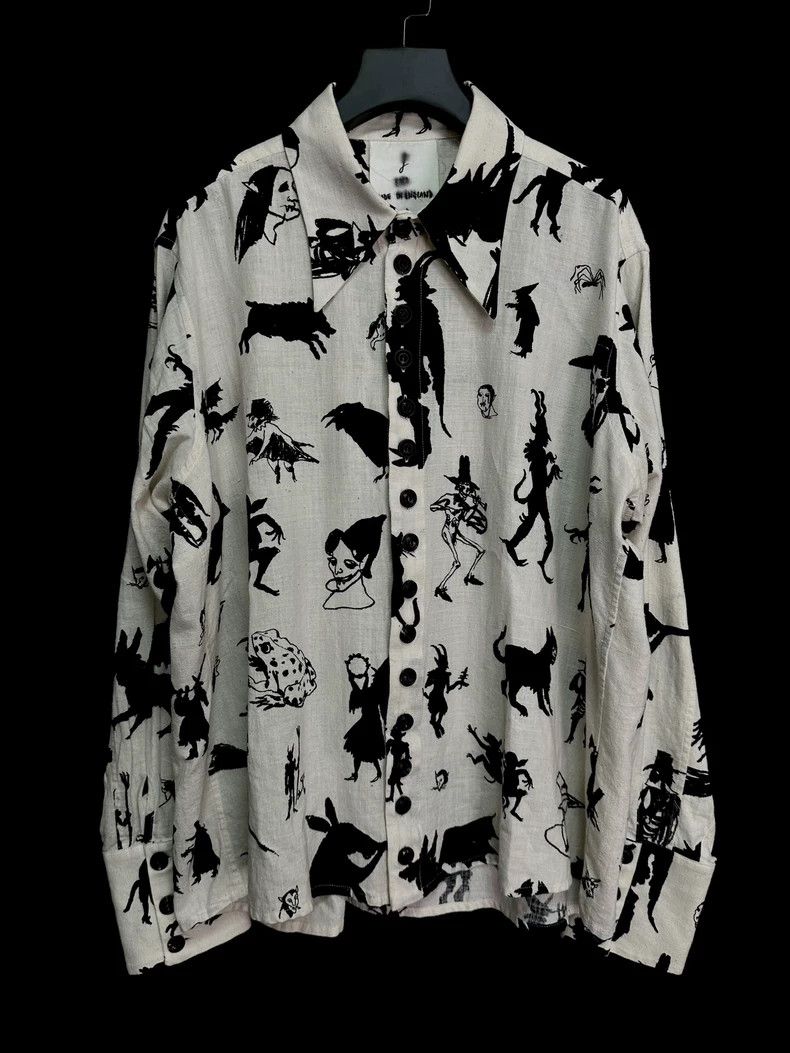 john alexander skeltonフィッシュプリントシャツ john alexander skeltonフィッシュプリントシャツ