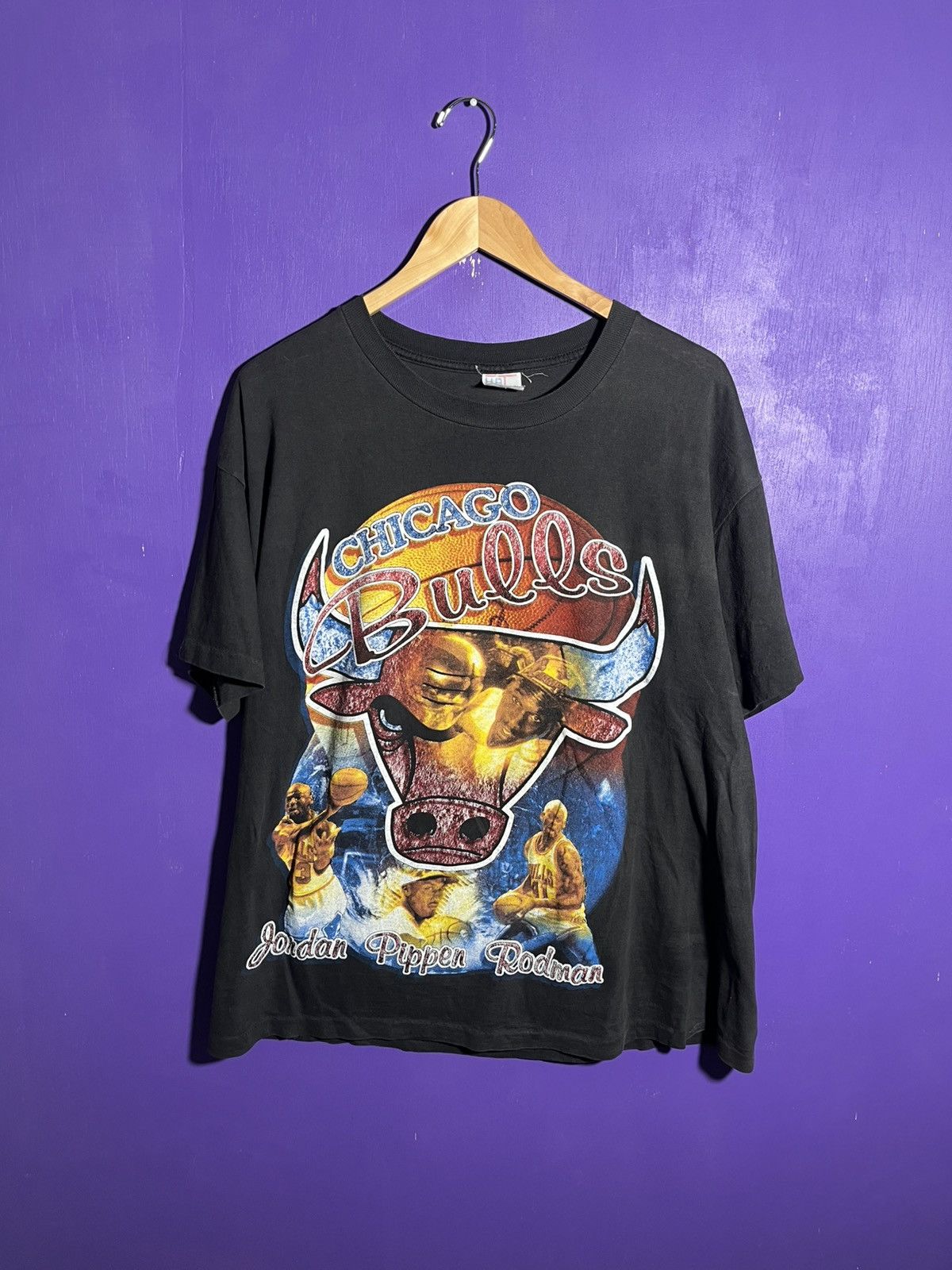 NBA × Rap Tees × Vintage Vintage 90s Chicago bulls going for 5 rap tee Size US XL / EU 56 / 4 - 1 Thumbnail
