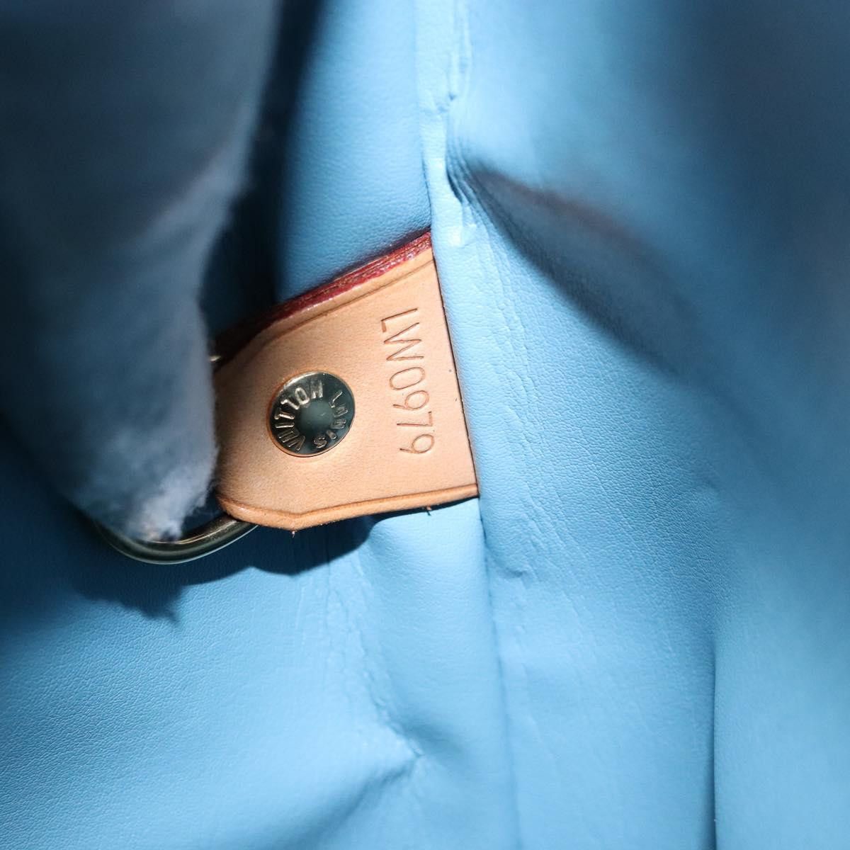 Louis Vuitton LOUIS VUITTON Monogram Vernis Houston Hand Bag Baby Blue Size ONE SIZE - 12 Thumbnail