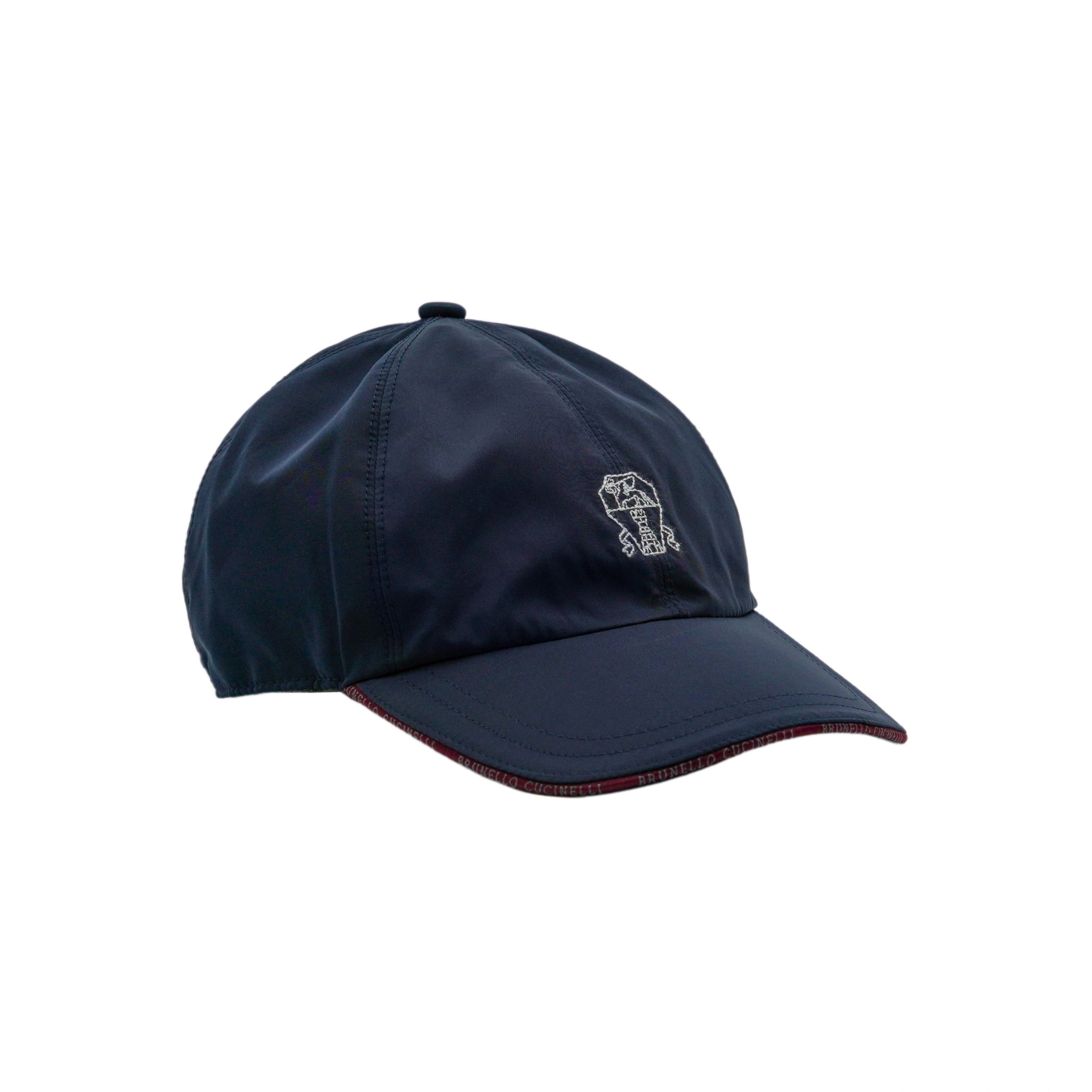 Brunello Cucinelli Brunello Cucinelli Navy Blue Embroidered Logo Baseball Cap Size ONE SIZE - 1 Thumbnail