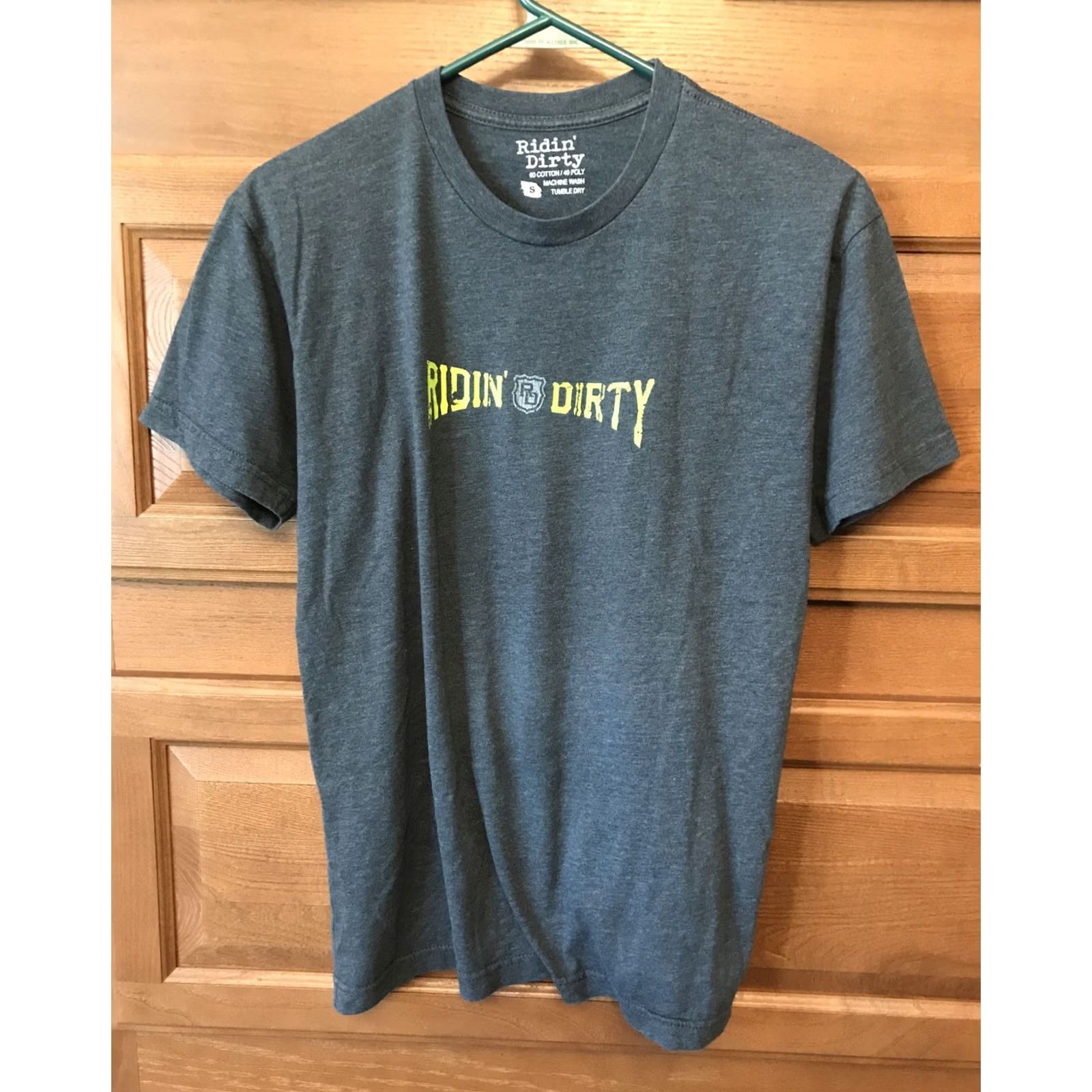 Vintage Ridin' Dirty T-Shirt Men Gray S Cowboy Dirt Bike B231 T-Shirt Short Sleeve Crew Neck Regular Fit Vintage No Size US S / EU 44-46 / 1 - 2 Thumbnail