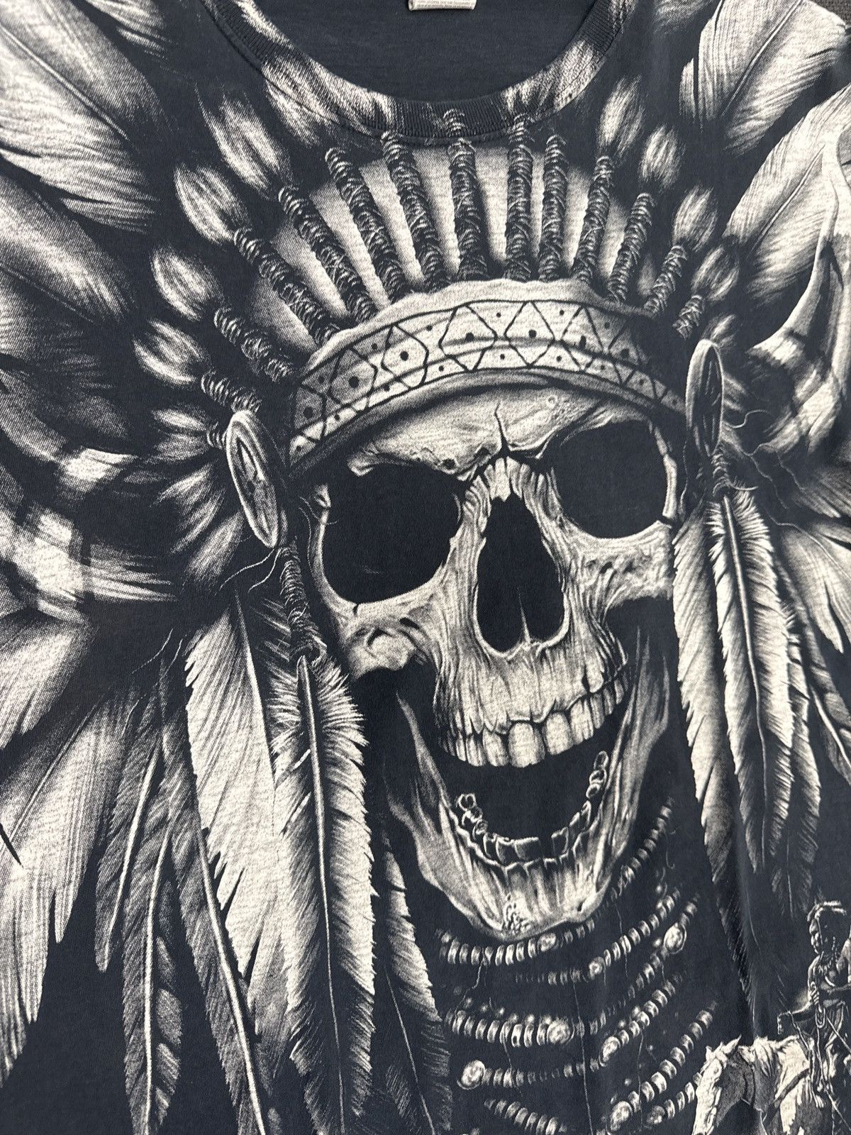 Vintage Skull All Over Print American Culture Vintage Y2K T-Shirt Size US XL / EU 56 / 4 - 5 Thumbnail