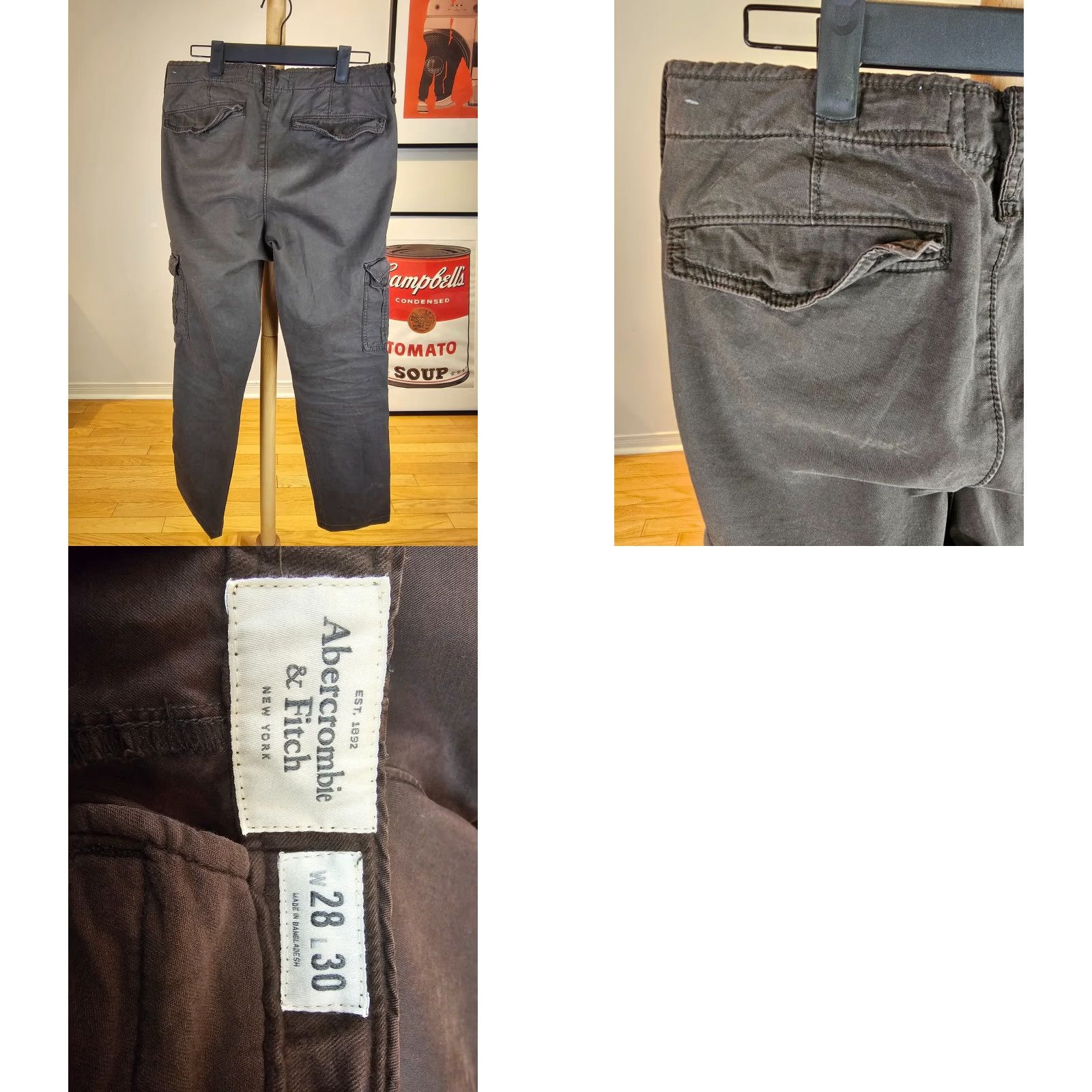 Abercrombie & Fitch VINTAGE Abercrombie & Fitch BROWN CARGO COTTON PANTS Women SZ 28 Cargo Pants Brown 28x26 36 Size 28" / US 6 / IT 42 - 8 Thumbnail