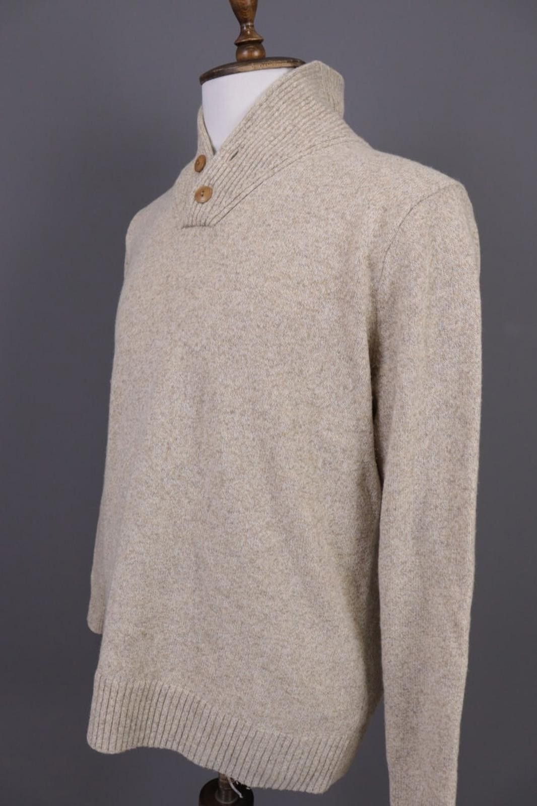 J.Crew J.Crew Beige Merino Shawl Knit Pullover Sweater Size M Size US M / EU 48-50 / 2 - 8 Thumbnail