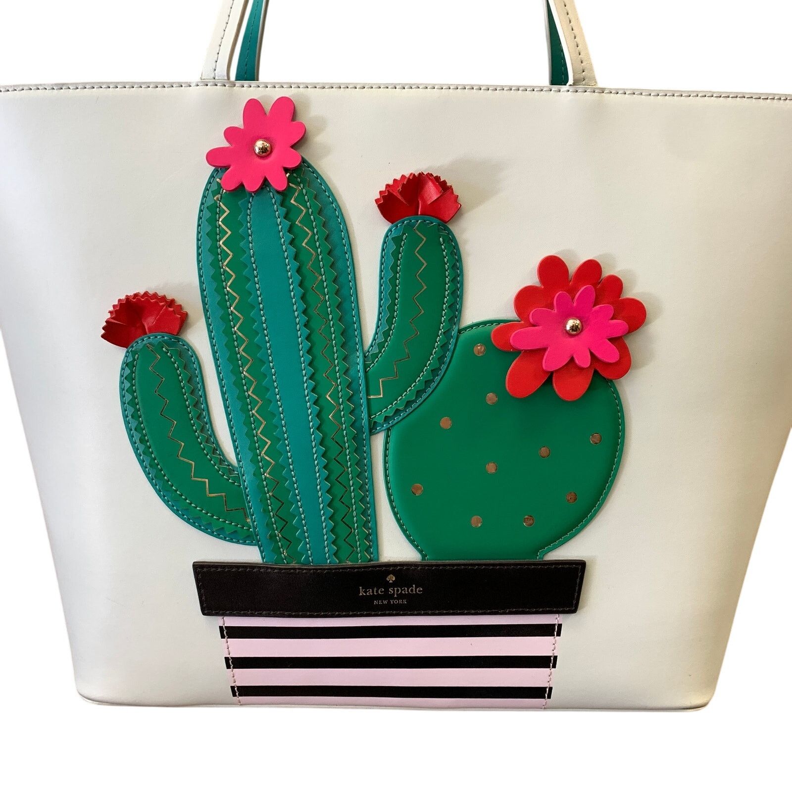 Kate Spade Kate Spade New Horizons Cactus Little Len Tote Island Waters Size ONE SIZE - 2 Thumbnail
