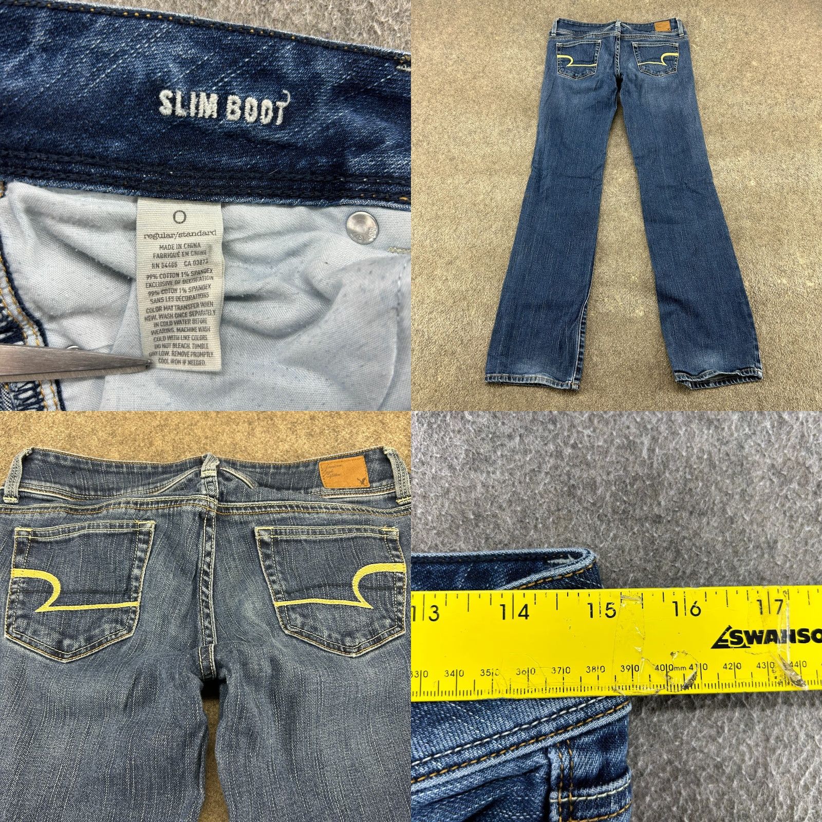 American Eagle Outfitters American Eagle Outfitters Jeans Womens 0 Blue Slim Bootcut Distressed Stretch Denim 5-Pocket 32 Inseam Regular Inseam Size 30" / US 8 / IT 44 - 8 Thumbnail