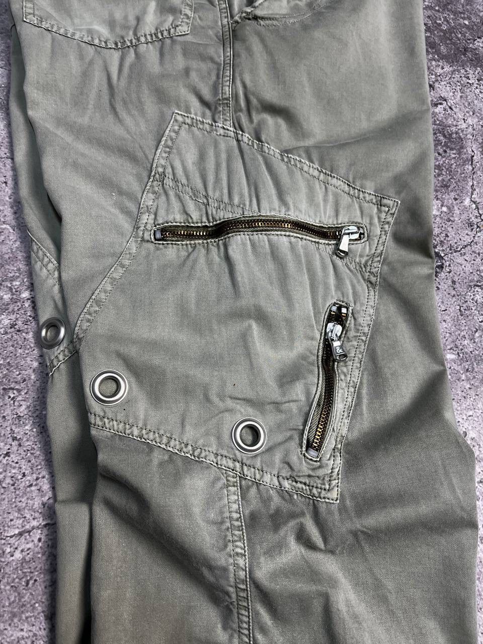 VINTAGE ARCHIVE PANTS 00's DOLCE GABBANA CARGO ZIP PAPACHUTE