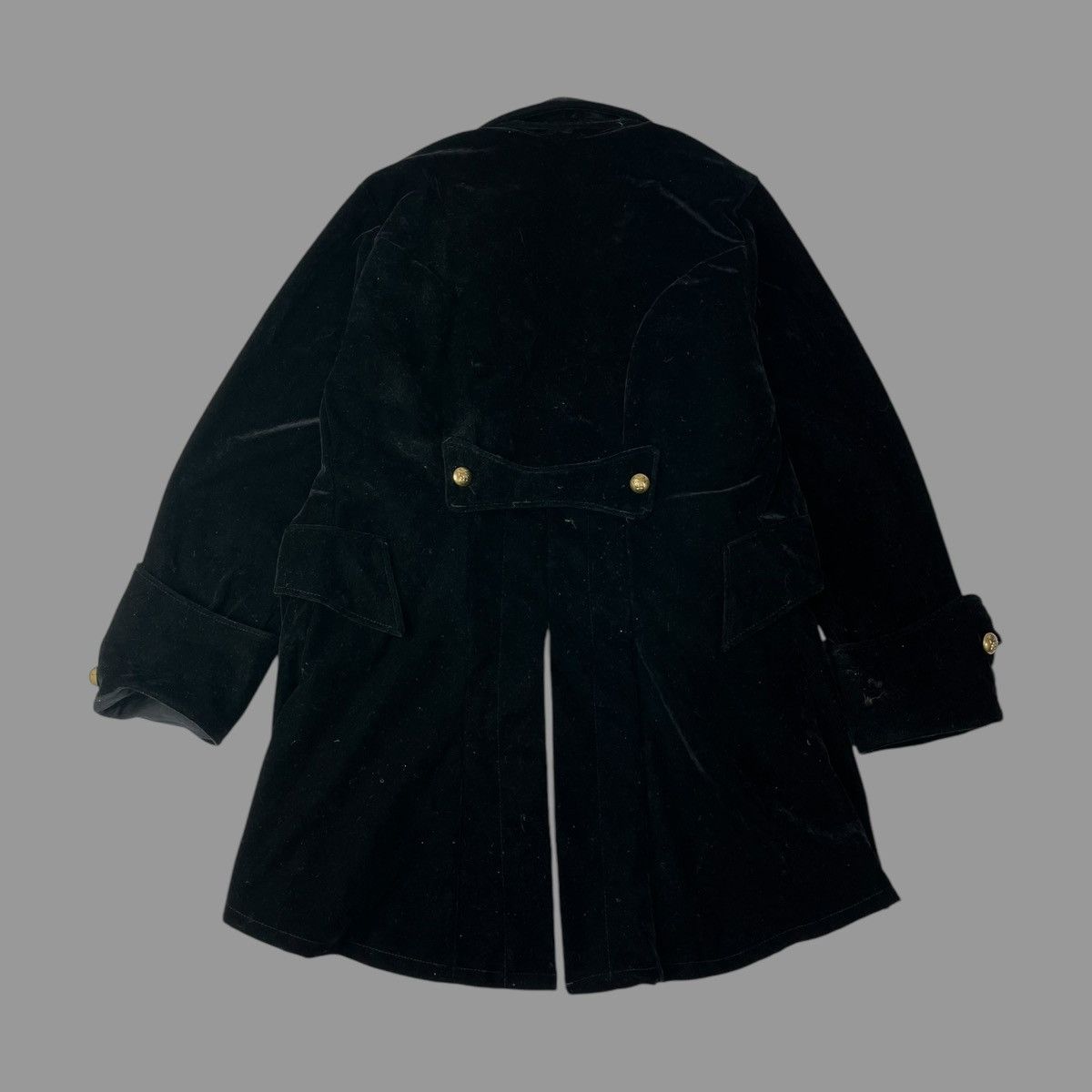 Vintage Vintage 1990s velour skull button blazer jacket Size 44R - 2 Thumbnail