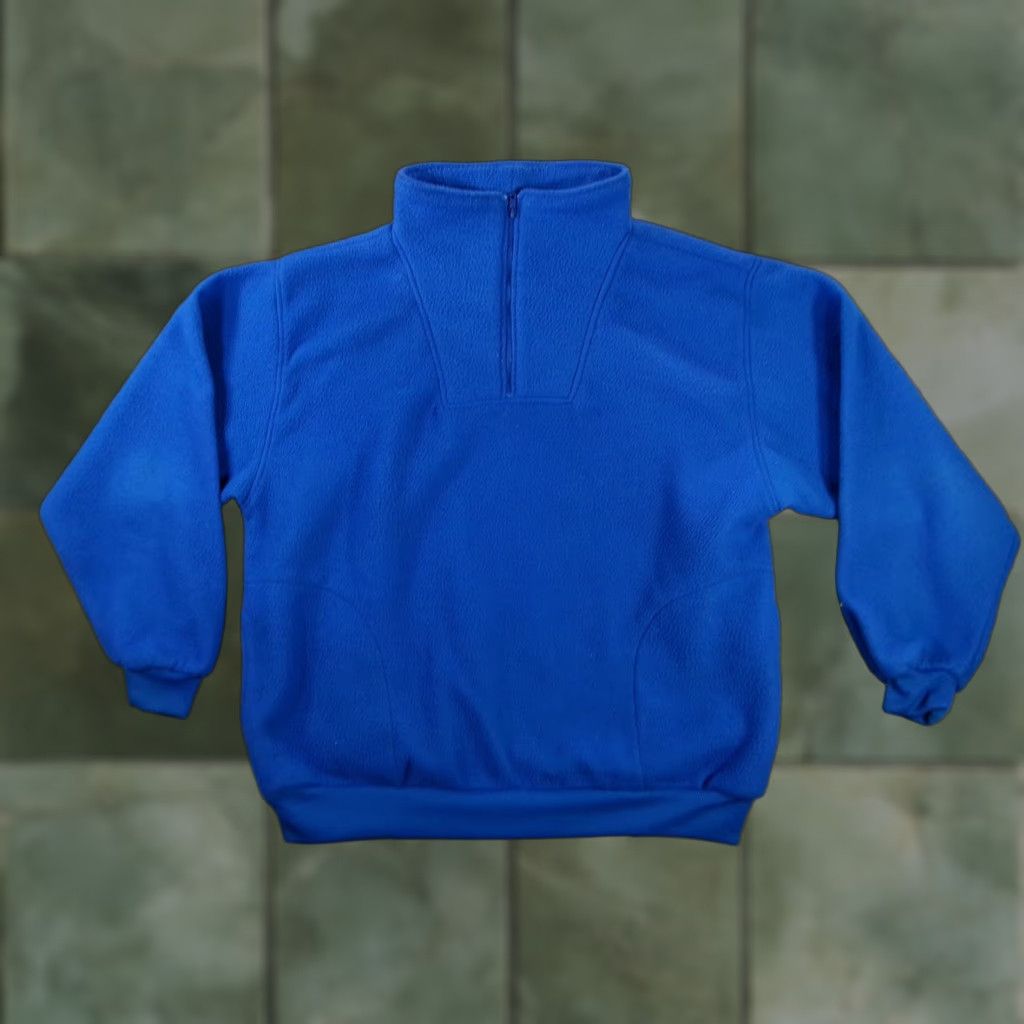 Vintage BOGsport Fleece Pullover Mens XL Blue 1/4 Zip Quarter Zip Outdoor Warm Cozy pullover sweater Regular Long Sleeve solid casual Size US XL / EU 56 / 4 - 1 Thumbnail