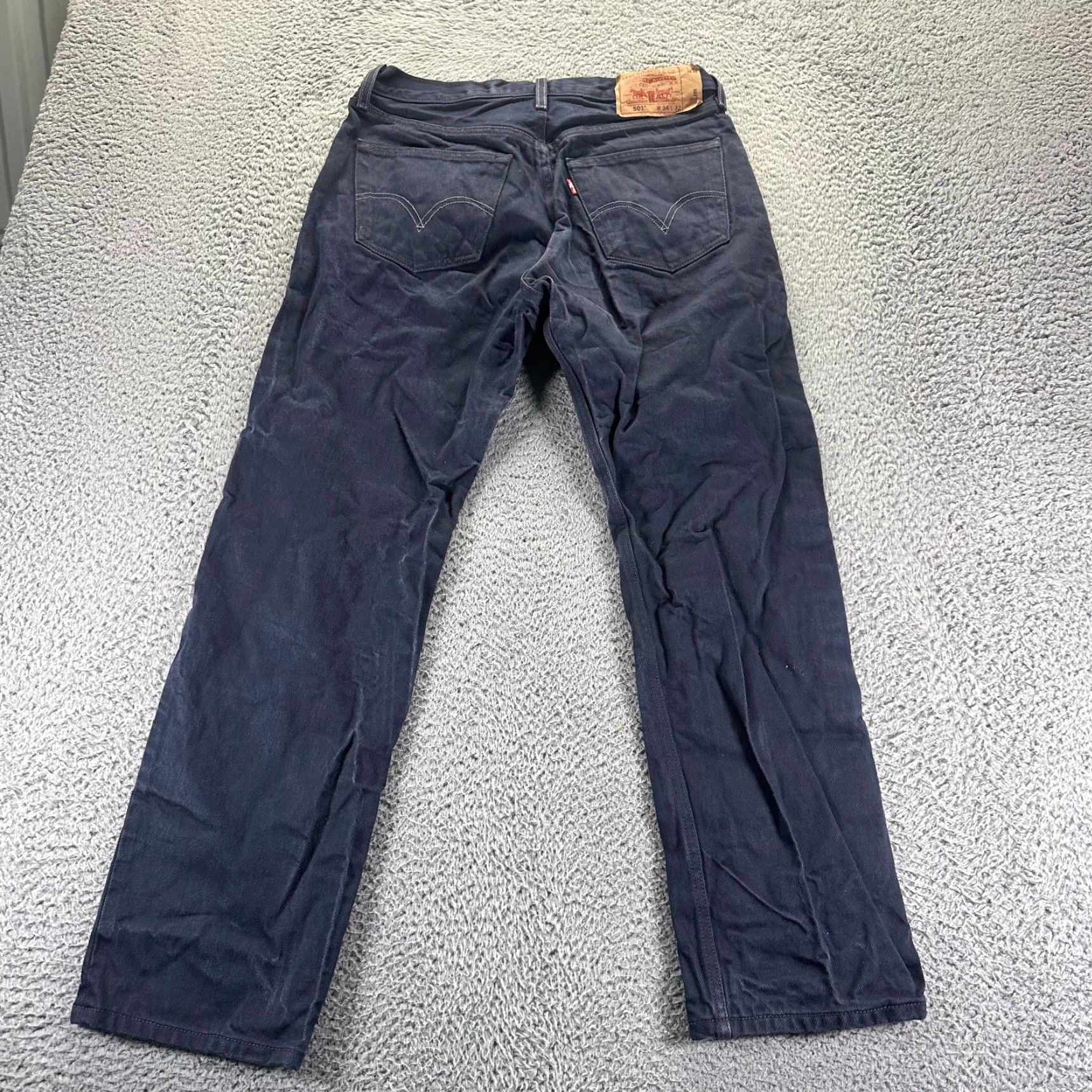 VINTAGE Levi's 501 Jeans Men 34x32 Blue Cotton Denim Straight Button-Fly Jeans Mens 501 City Classic Outdoor 501 Series Denim Blue Mens
