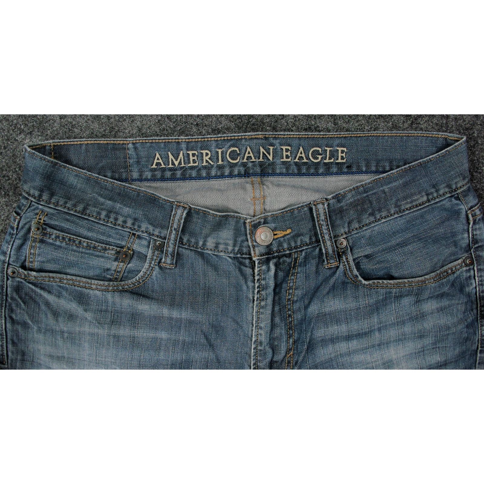 American Eagle Outfitters American Eagle Y2K Grunge Dirty Wash Distressed Skater Jeans Size US 34 / EU 50 - 14 Thumbnail