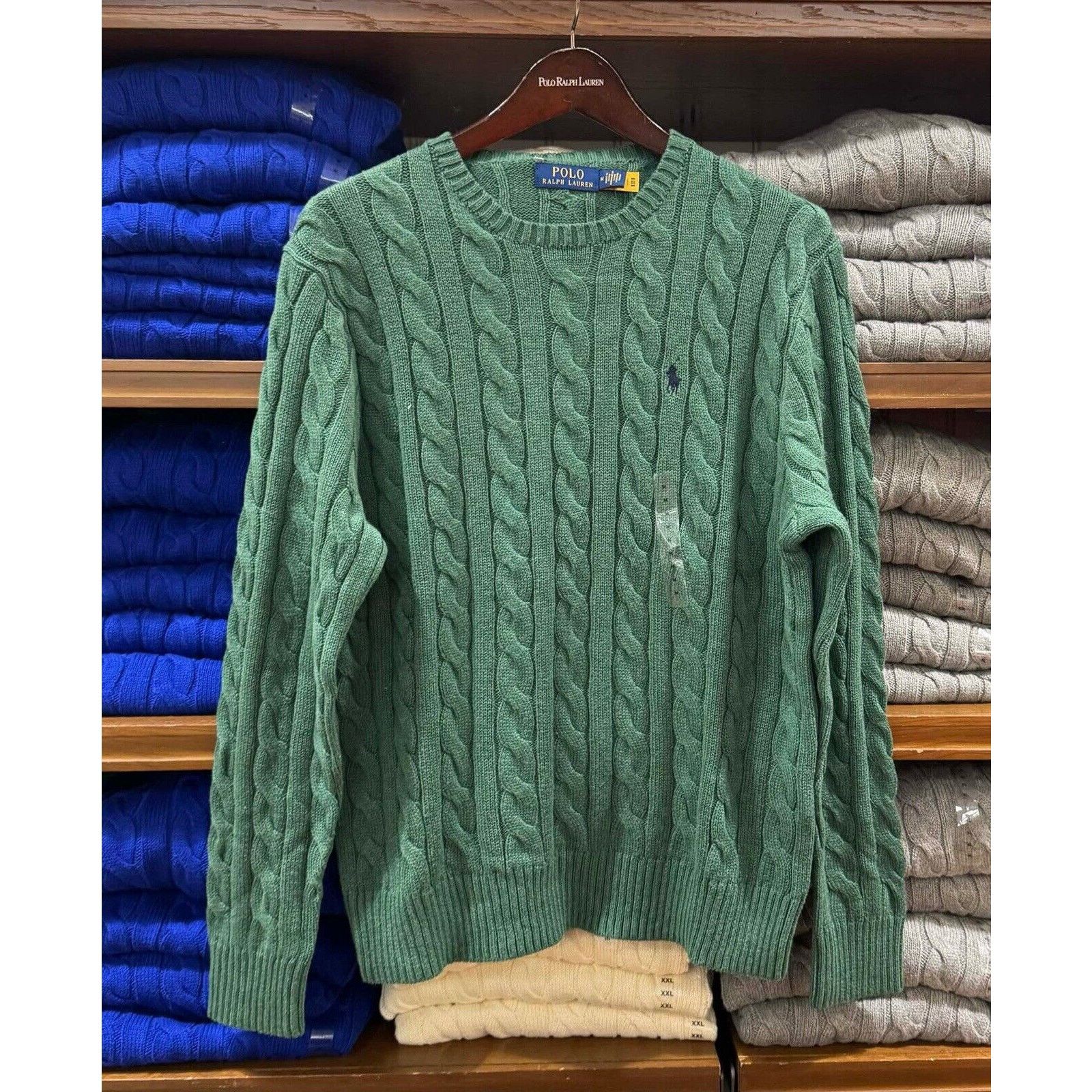 Polo Ralph Lauren NWT Men's Polo Ralph Lauren Cable Knit Pullover Sweater Size US XXL / EU 58 / 5 - 1 Thumbnail