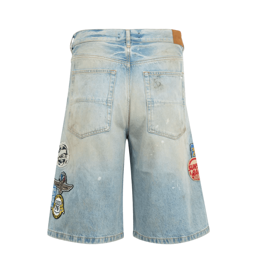 Amiri o1h1sh11225 Station Patch Denim Short in Blue Size US 30 / EU 46 - 2 Thumbnail