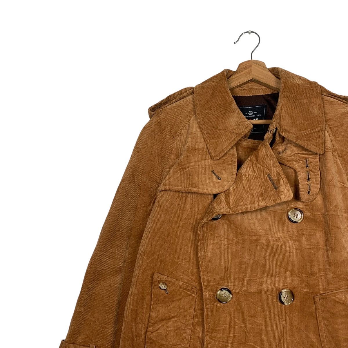 Japanese Brand Van Jacket Double Breasted Corduroy Trench Coat Size US M / EU 48-50 / 2 - 7 Thumbnail