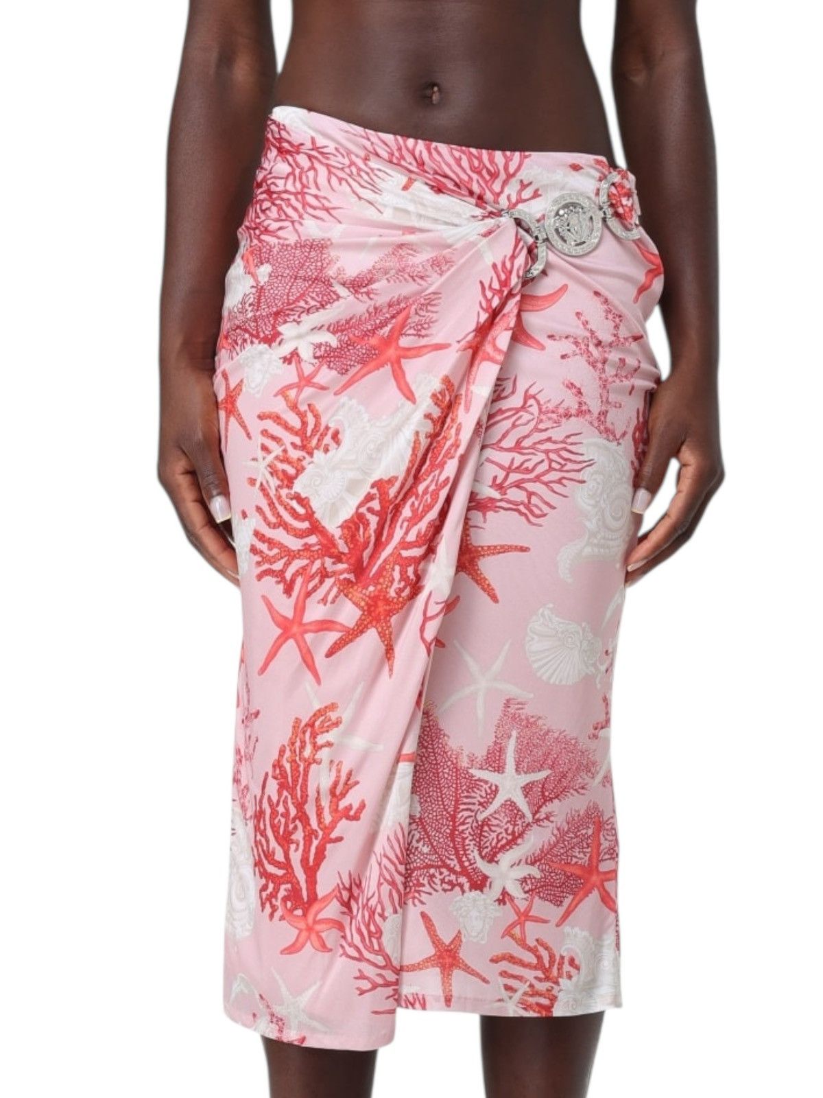 Versace Versace Marine Print Draped Skirt – Size IT 38 Size 26" / US 2 / IT 38 - 6 Thumbnail
