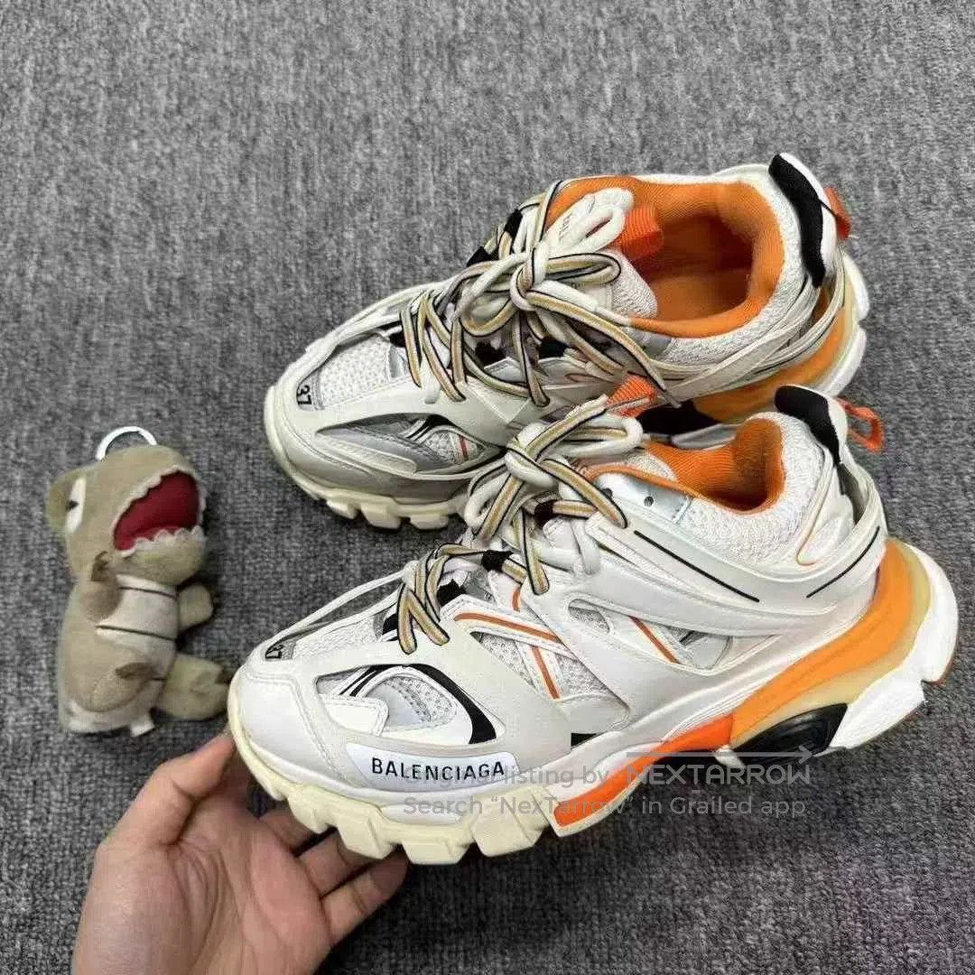 Balenciaga Balenciaga Track White Orange Sneakers. Size US 6 / IT 36 - 2 Thumbnail