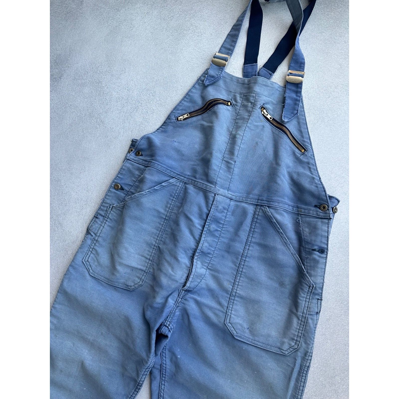 Vintage VTG Adolph Lafont French Workwear Overall Suit 60-70s Size 54L - 4 Thumbnail