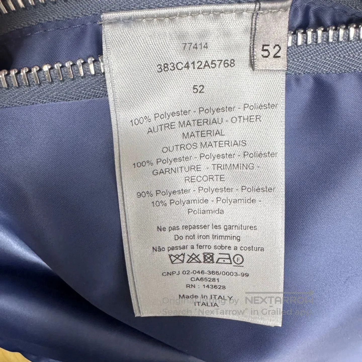 Dior Dior Stand Collar Half-Zip Jacket. Size US M / EU 48-50 / 2 - 4 Thumbnail