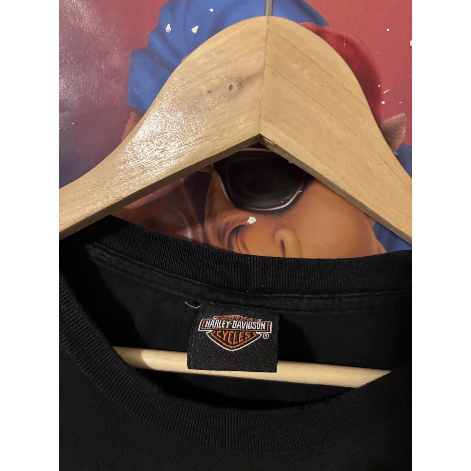 Vintage Harley Davidson Adult Black Orlando Faded Motorcycle Bike Size US XL / EU 56 / 4 - 8 Thumbnail