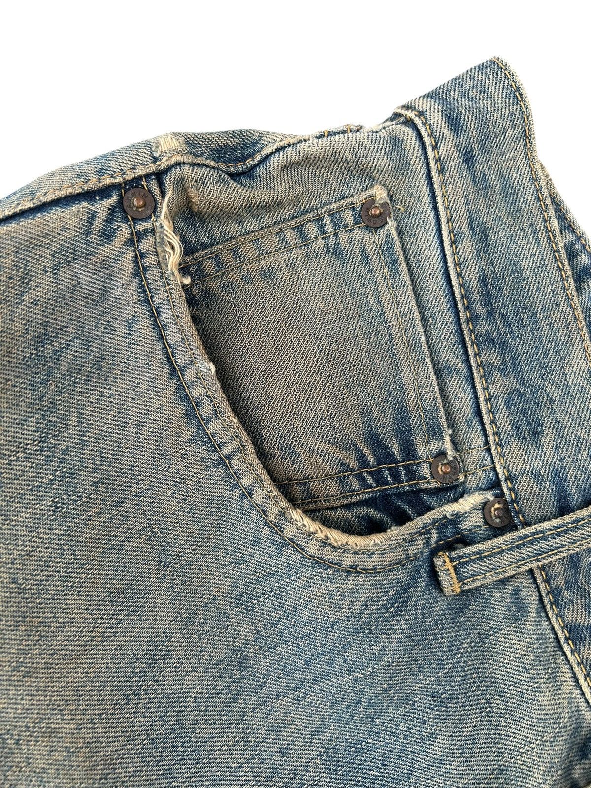Kapital Thrashed Vintage Edwin 505X Selvedge Rusty Denim Jeans Size US 33 - 6 Thumbnail